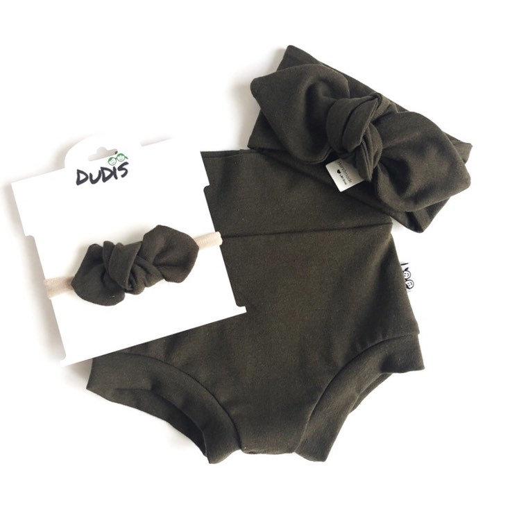 Dark Olive Bummies and/or Headbands
