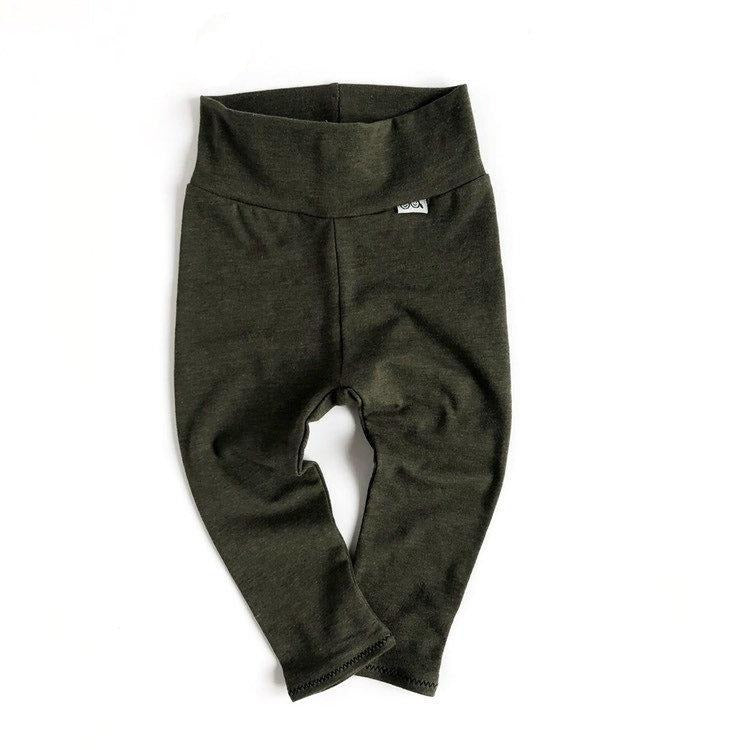 Olive Green Leggings and/or Beanie Knot Hat
