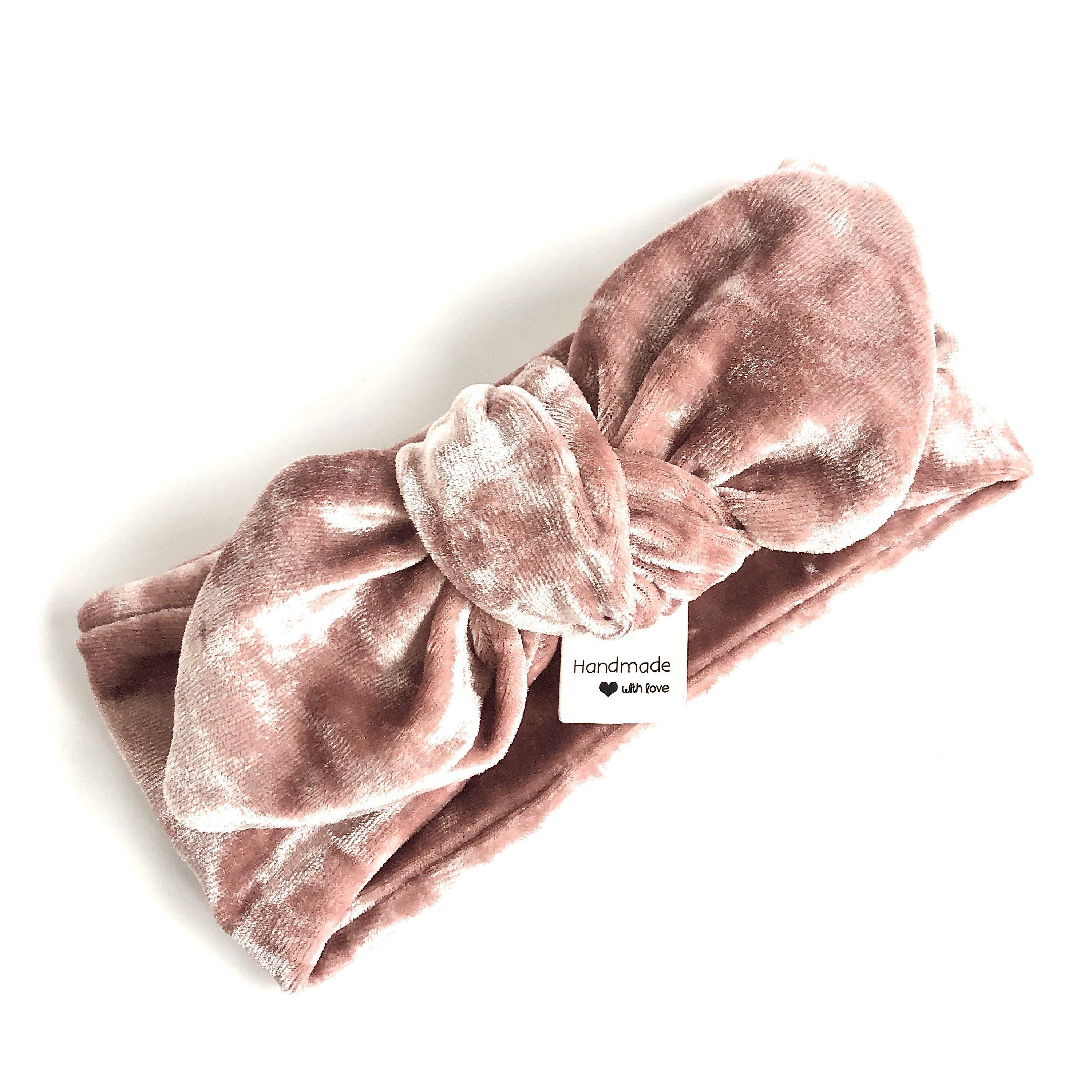Rose, Green, Burgundy Velvet Headbands