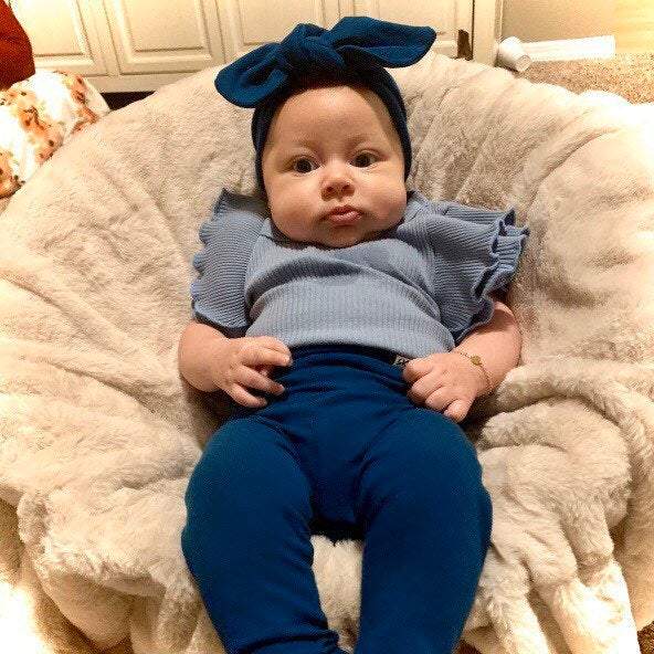 Peacock Blue Leggings and/or Headbands