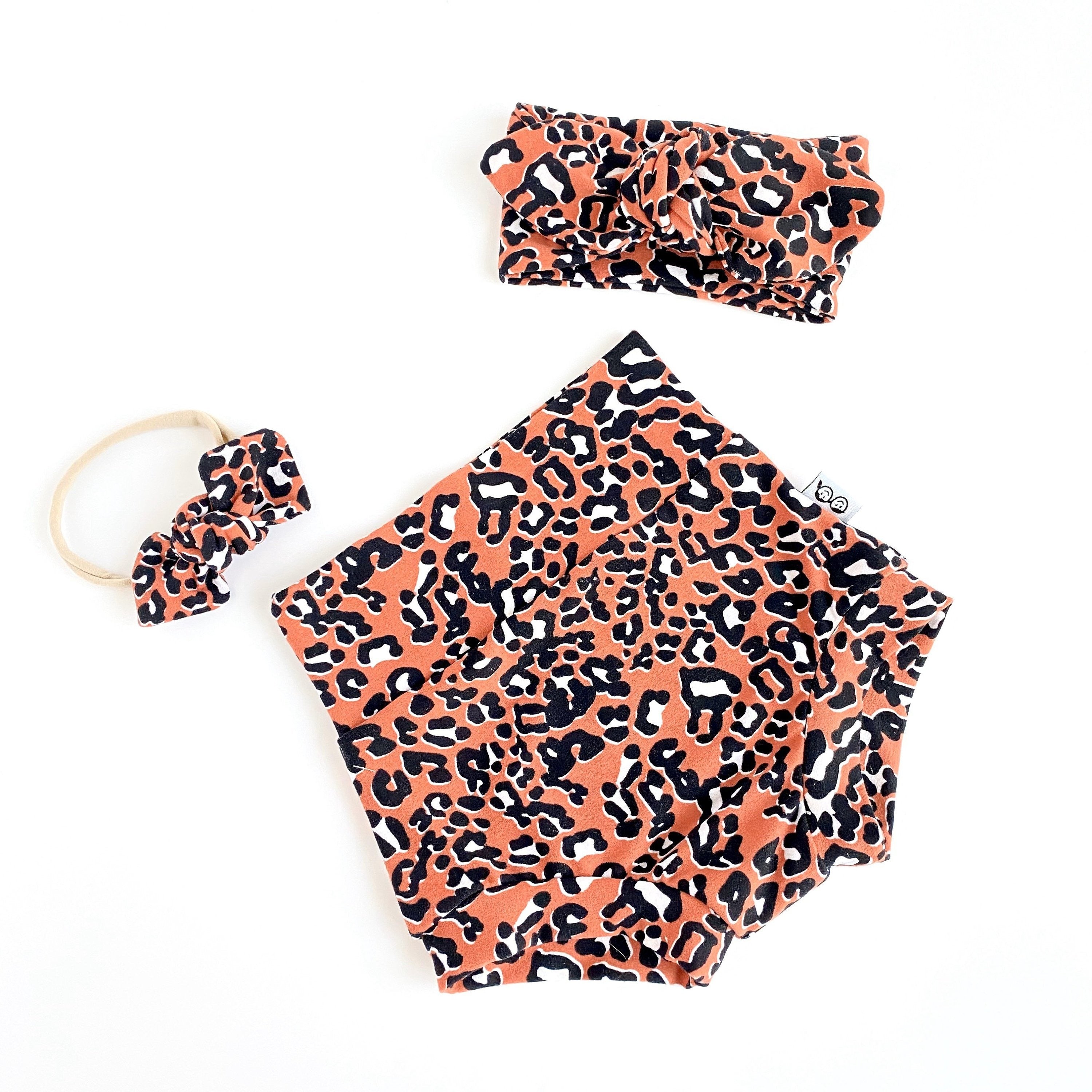 Orange Cheetah Bummies and/or Headbands