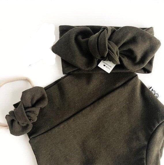 Dark Olive Bummies and/or Headbands