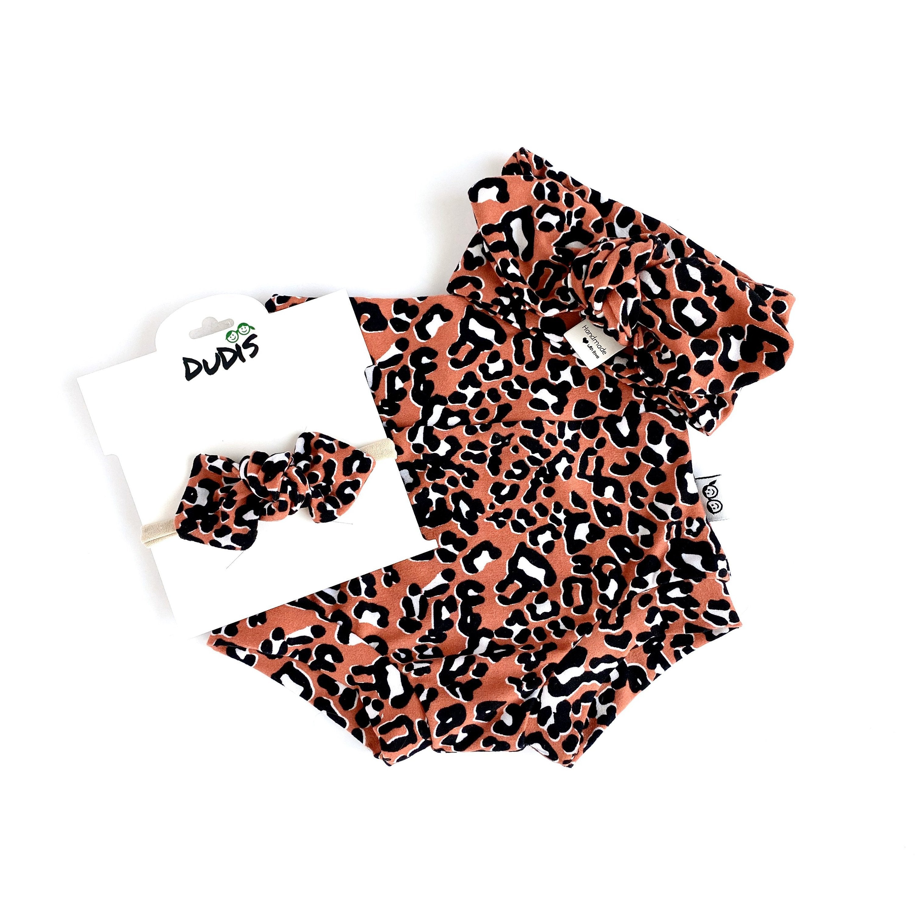 Orange Cheetah Bummies and/or Headbands