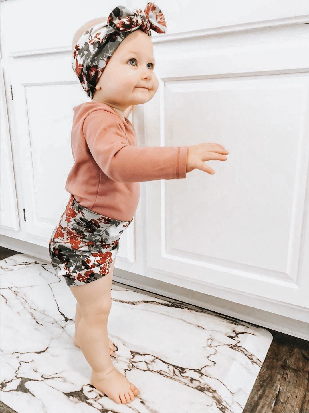 Organic Cotton Floral Bummies and Headbands