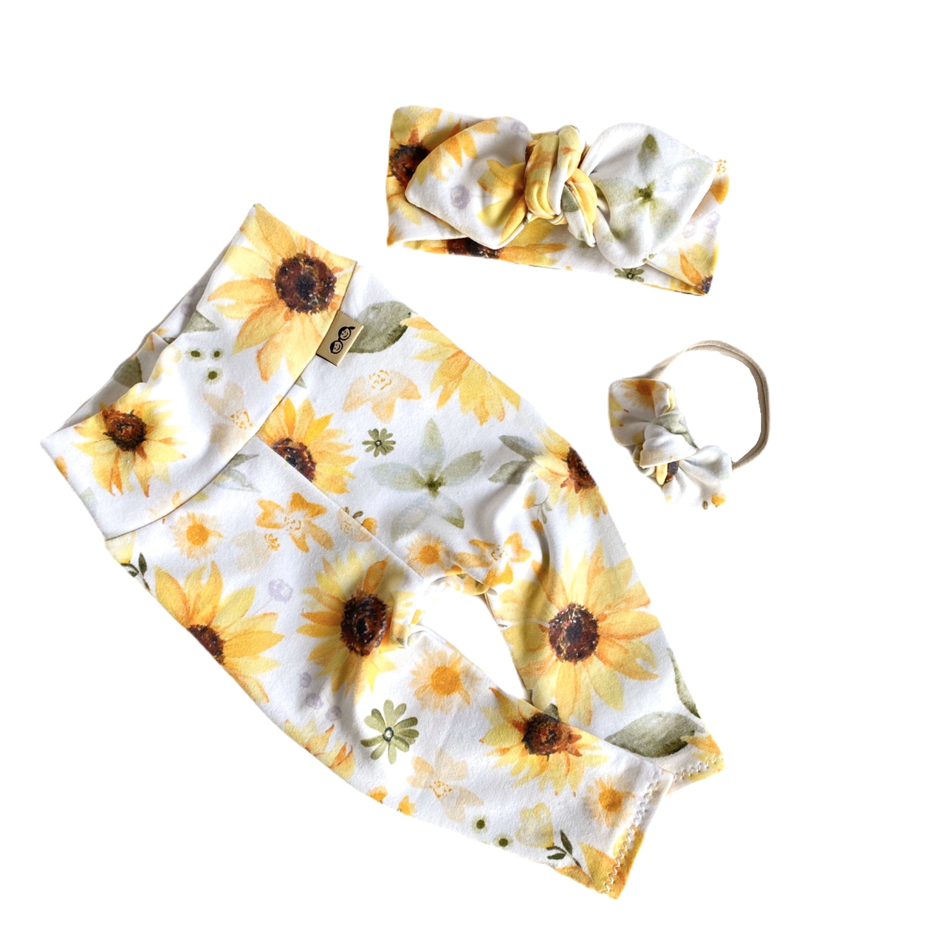 Sunflower Leggings and/or Headbands