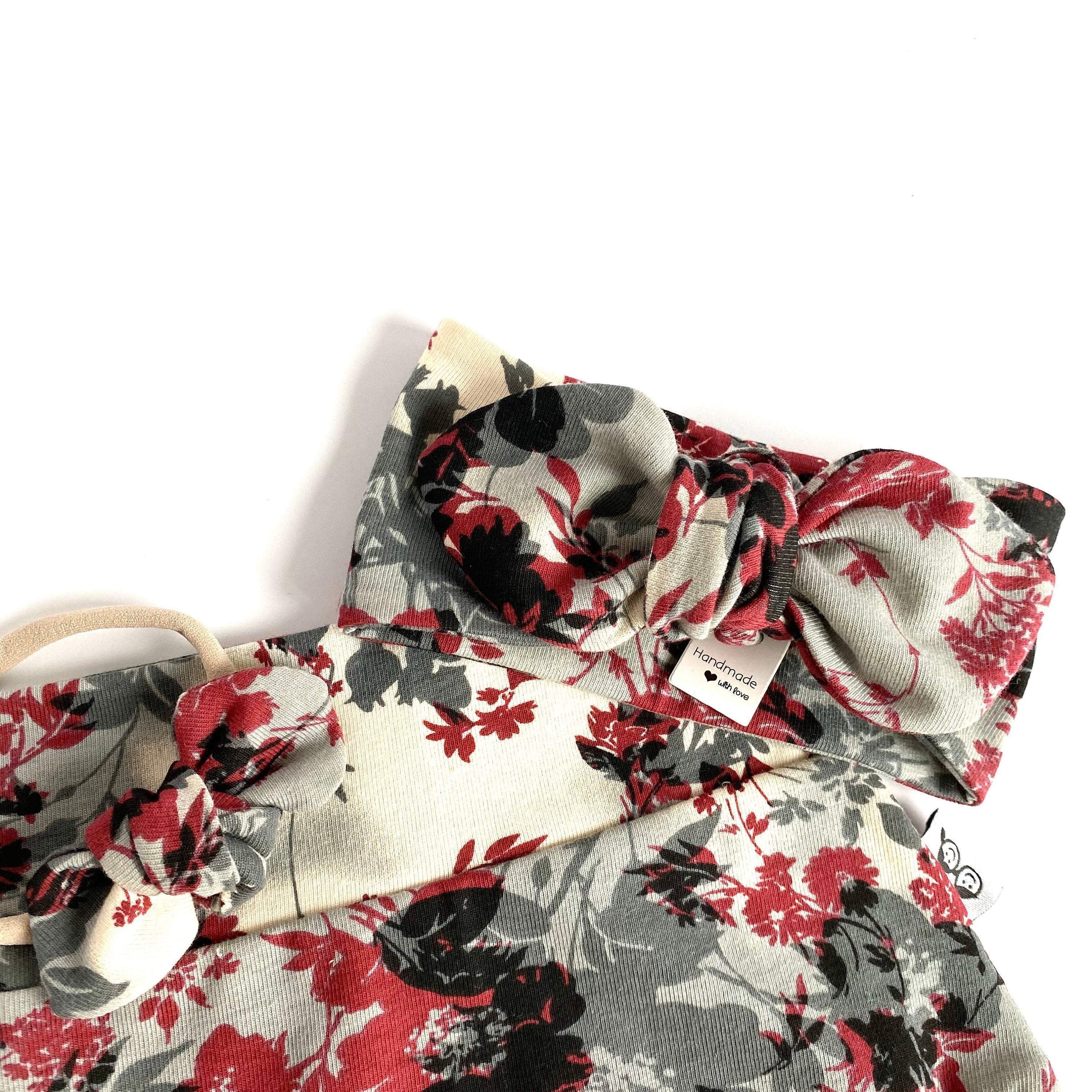 Organic Cotton Floral Bummies and Headbands