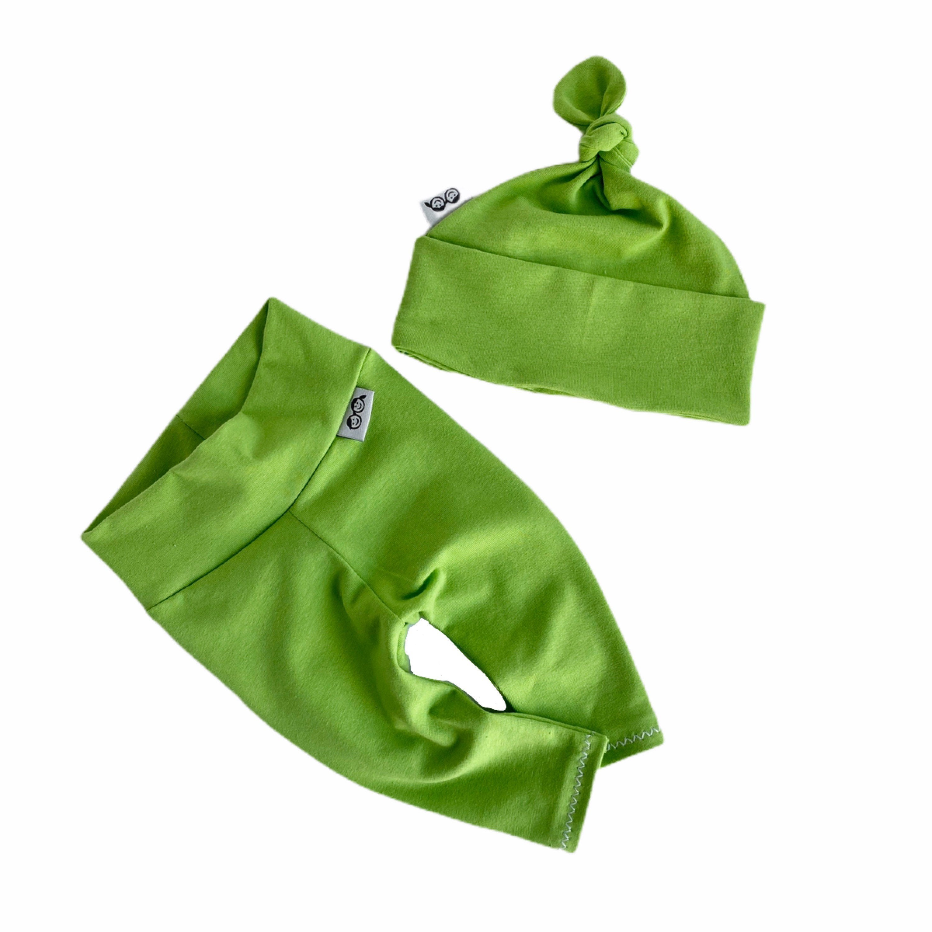 Lime Green Leggings and/or Beanie Knot Hat