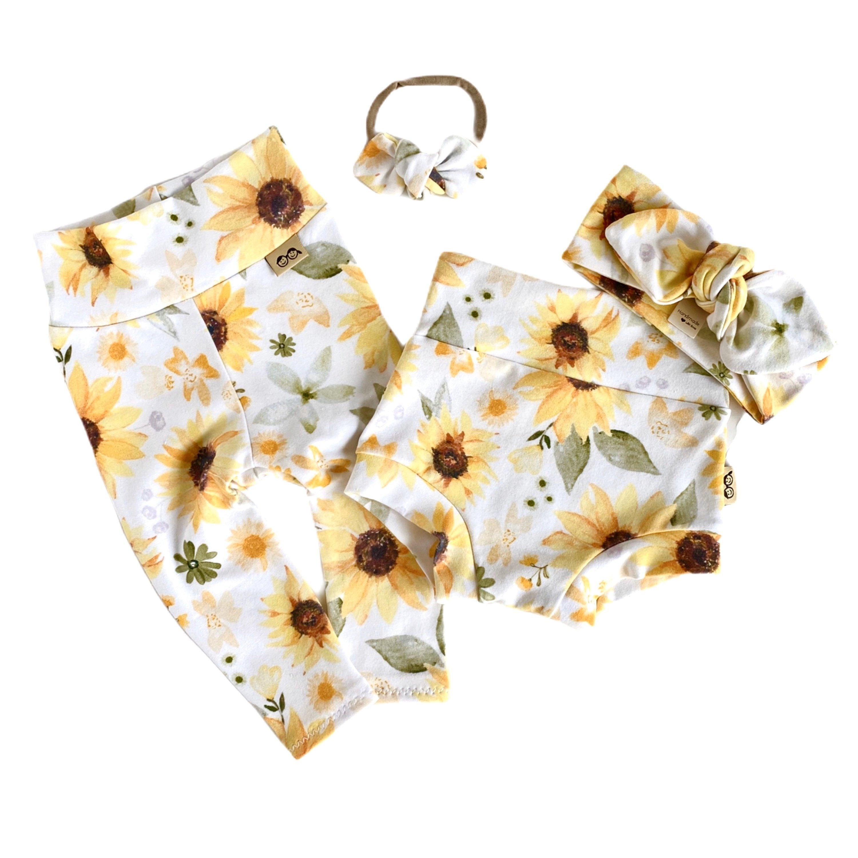 Sunflower Leggings and/or Headbands