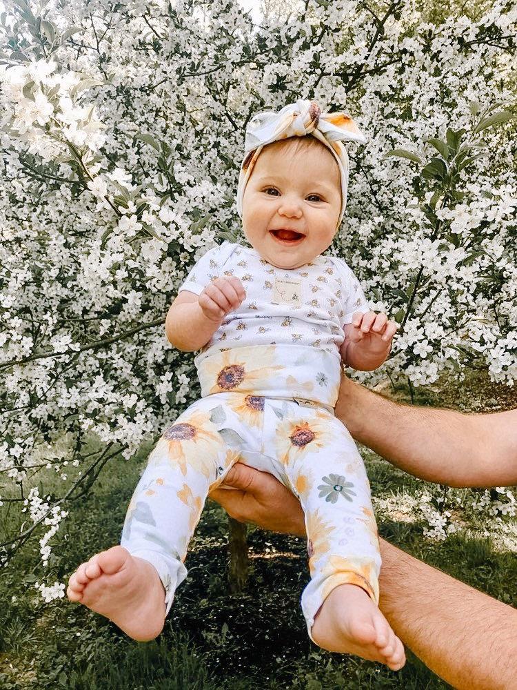 Sunflower Leggings and/or Headbands
