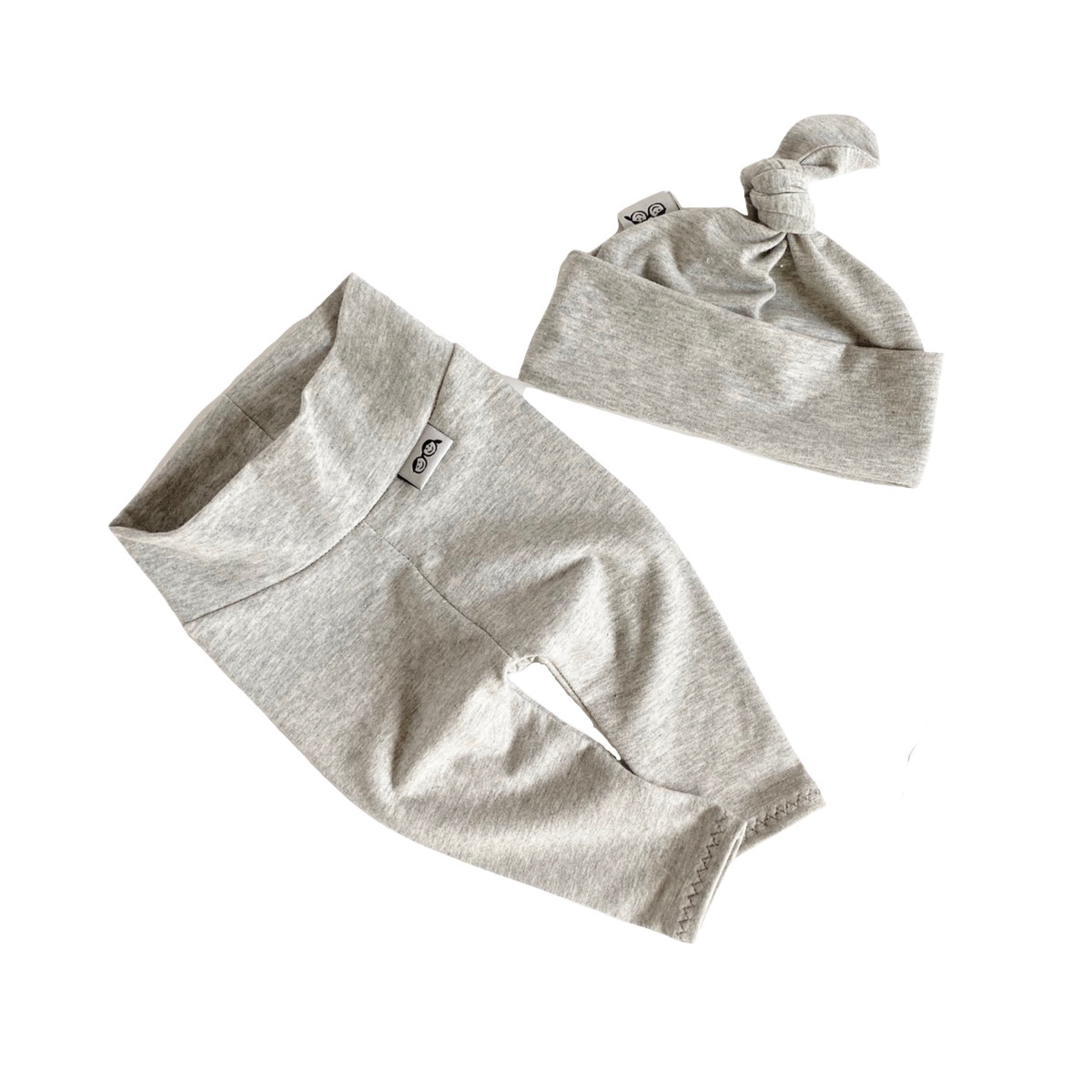 Light Heather Grey Leggings and/or Beanie Knot Hat