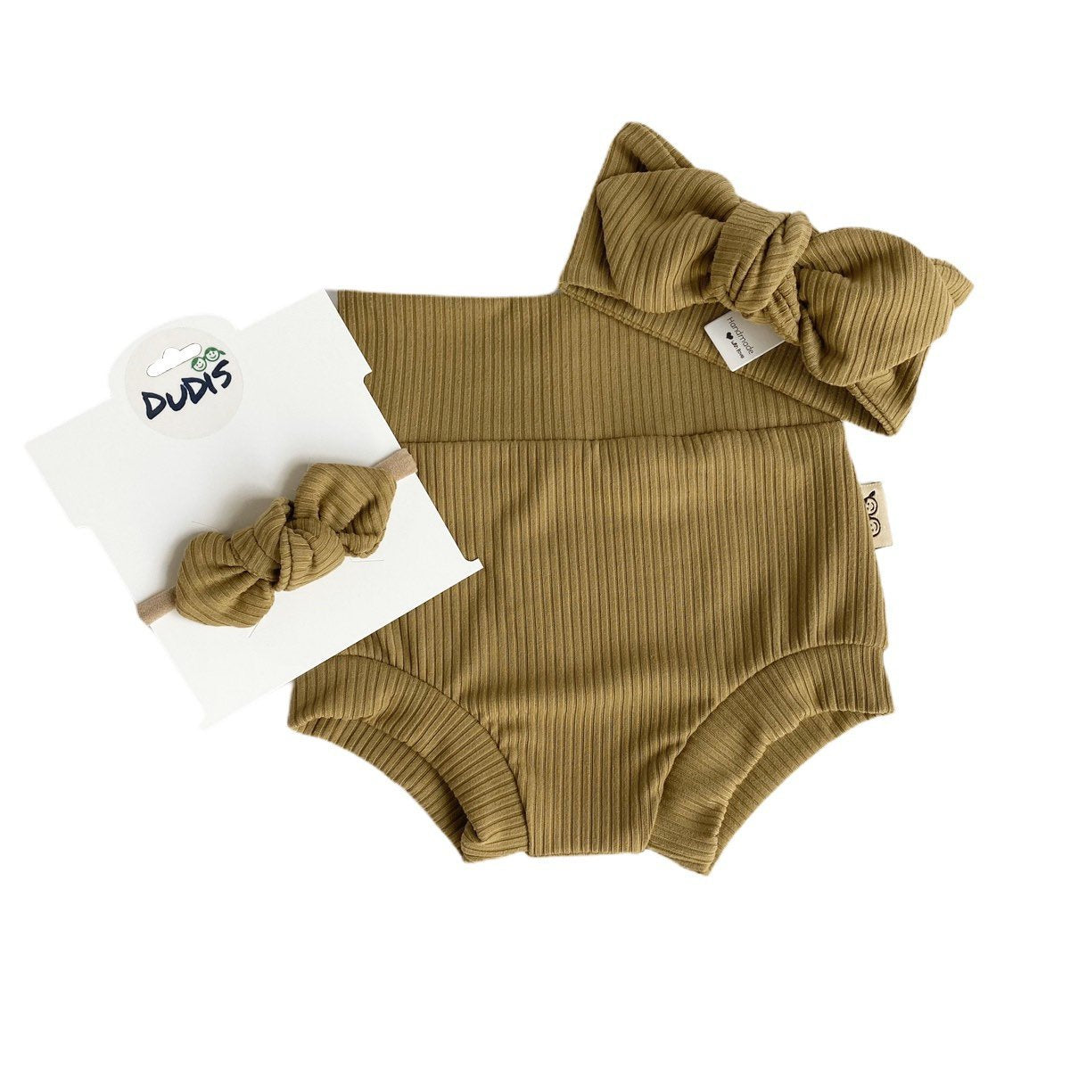 Vintage Olive Rib Bummies and/or Headbands