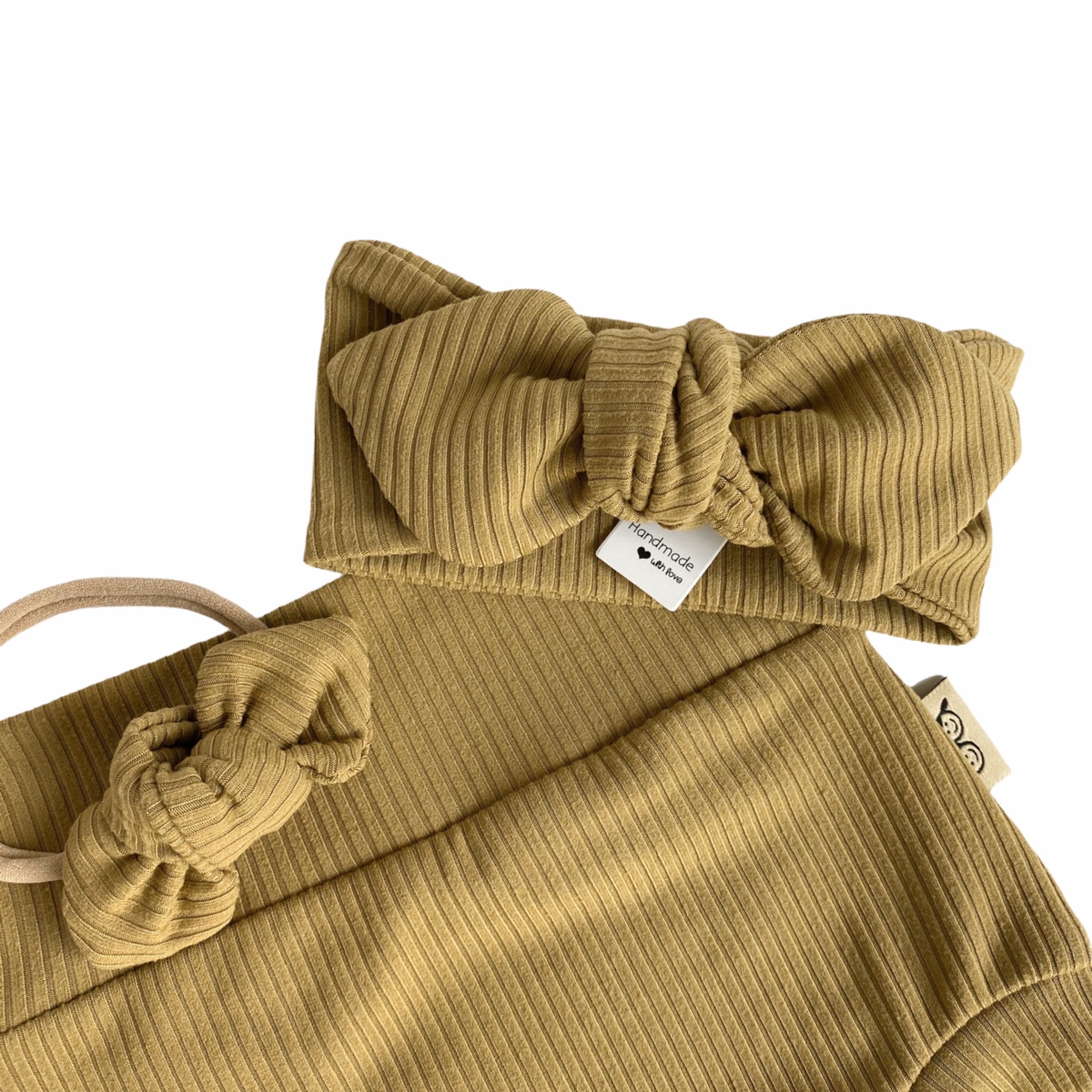 Vintage Olive Rib Bummies and/or Headbands