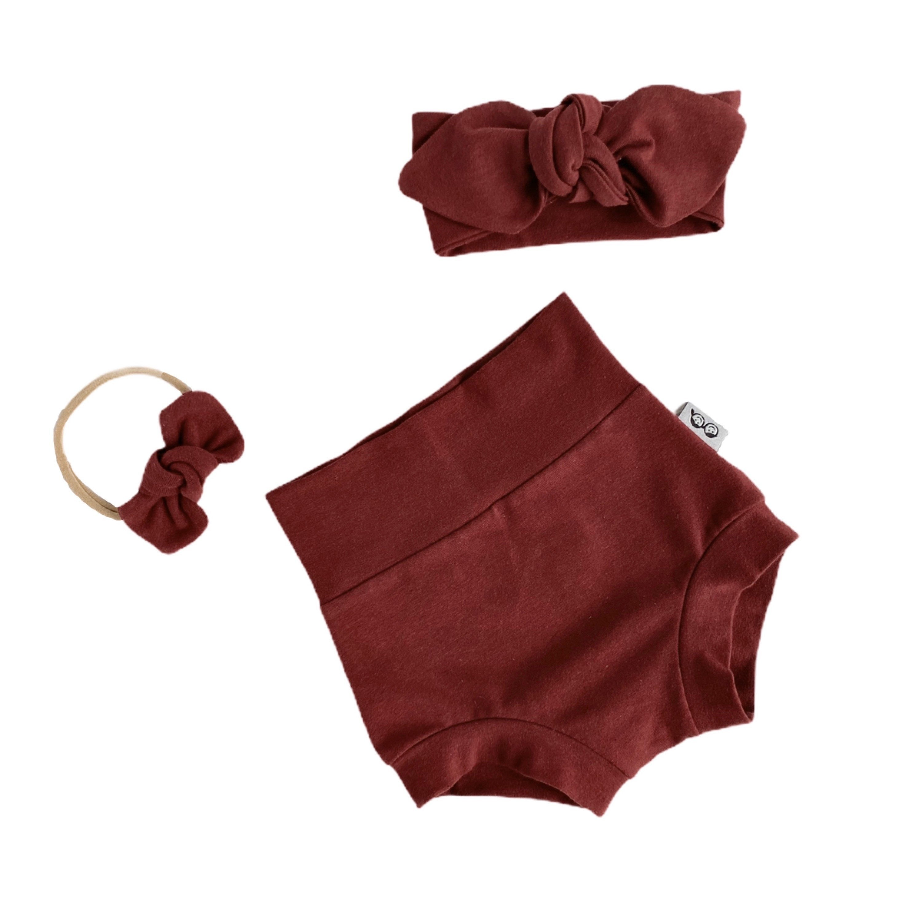 Burgundy Bummies and/or Headbands