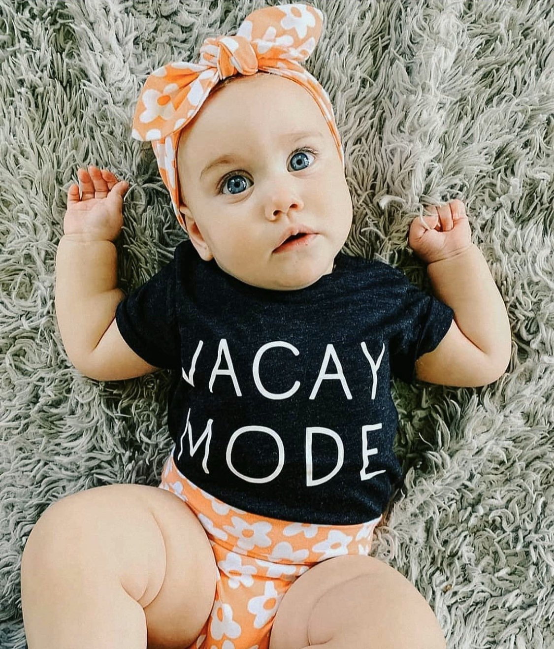 Peach Windy Flower Bummies and/or Headbands