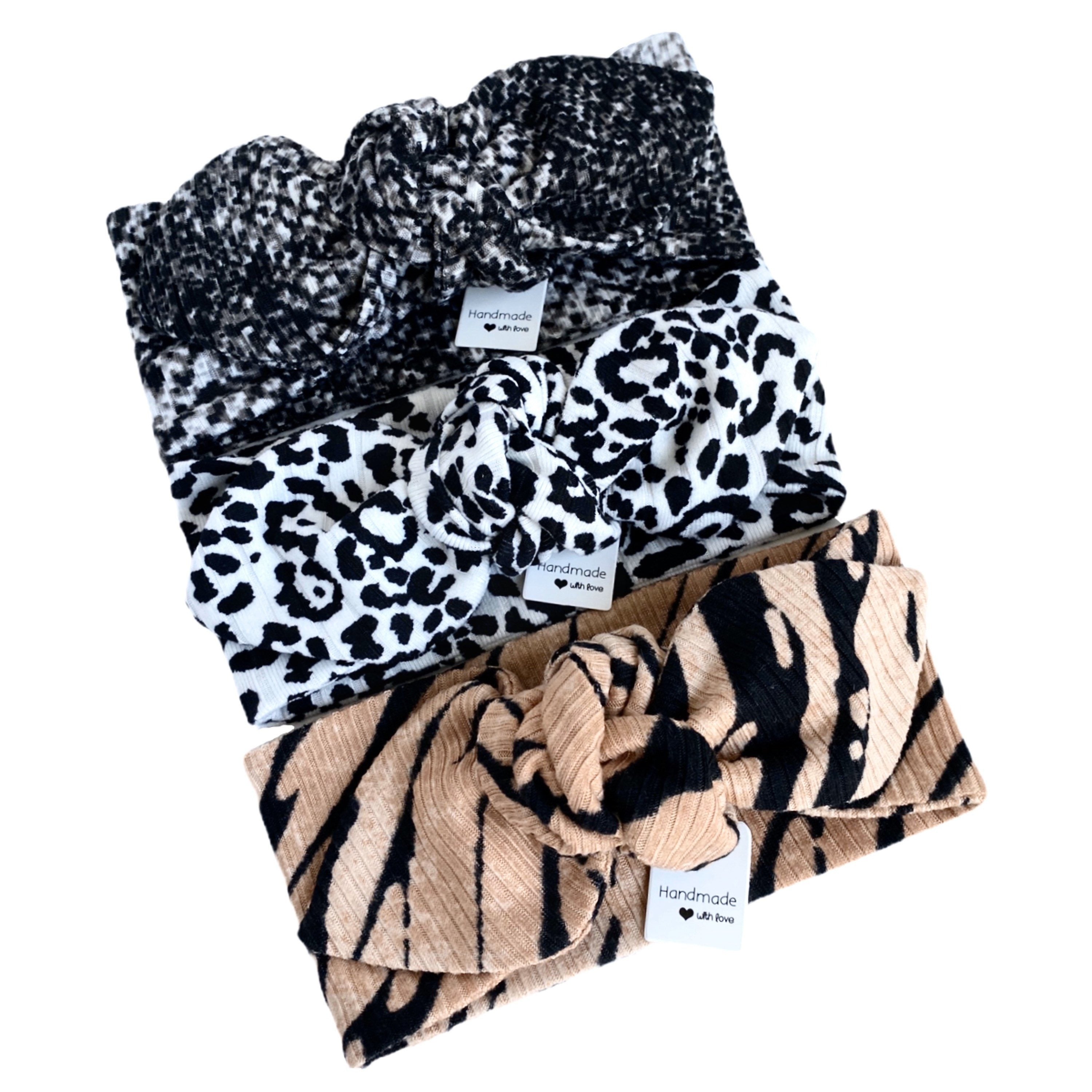 Snake, Leopard, Zebra Rib - Top Knot Headbands