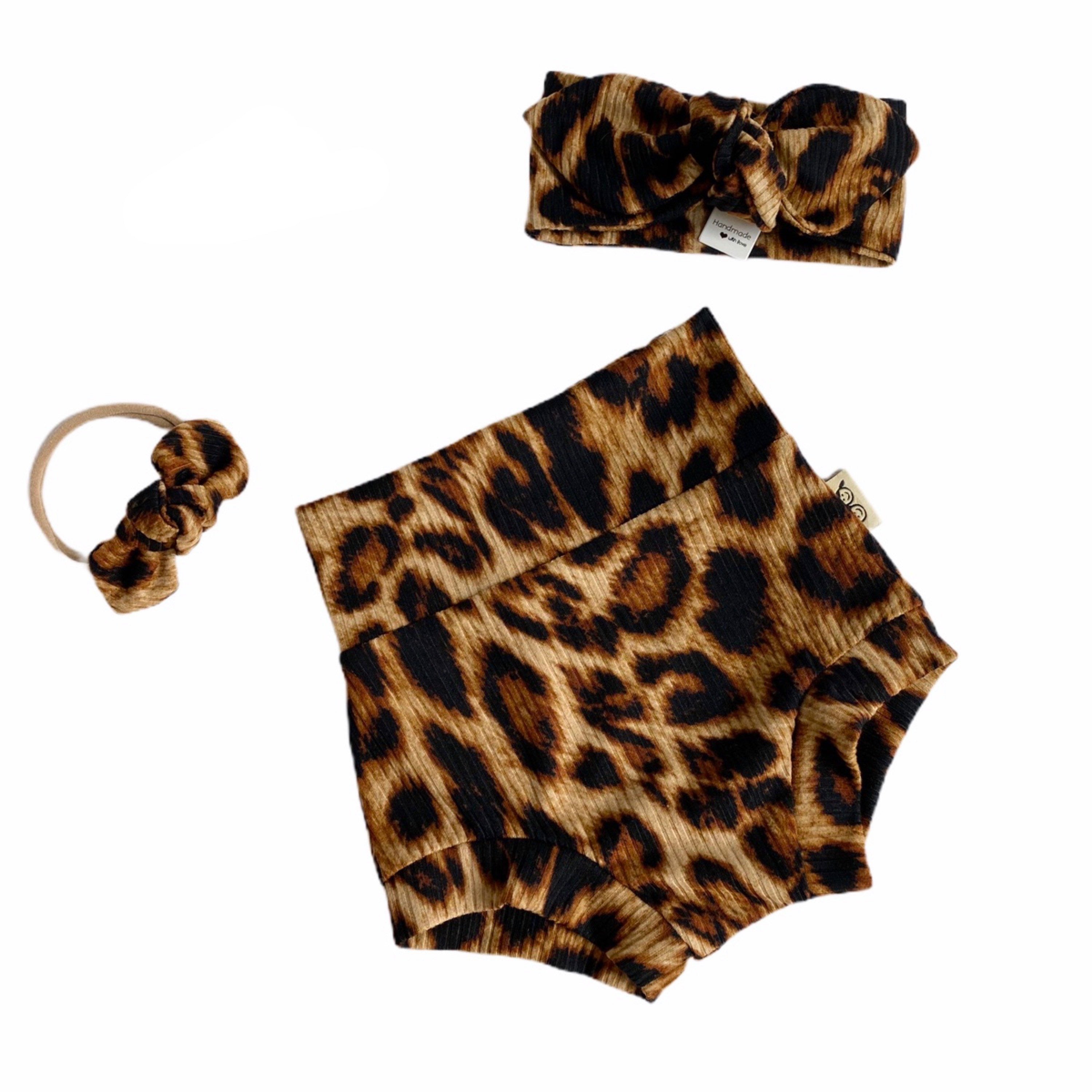 Brown Cheetah Rib Bummies and/or Headbands
