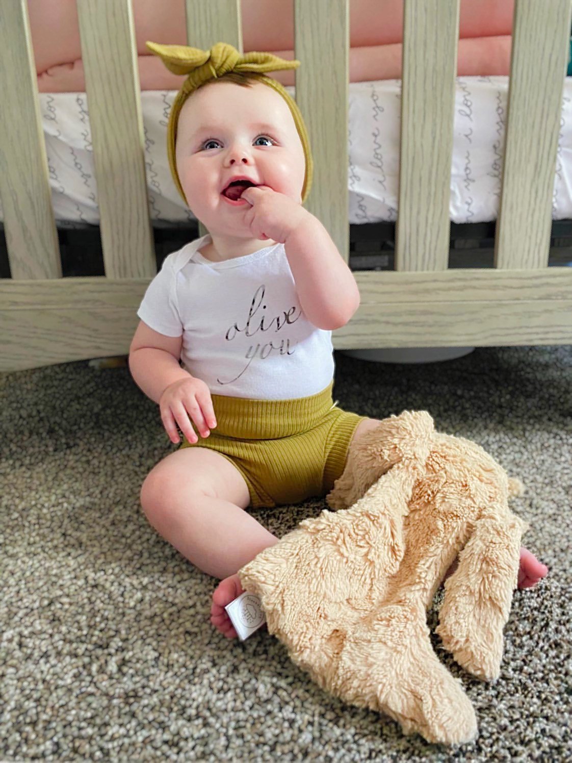 Vintage Olive Rib Bummies and/or Headbands