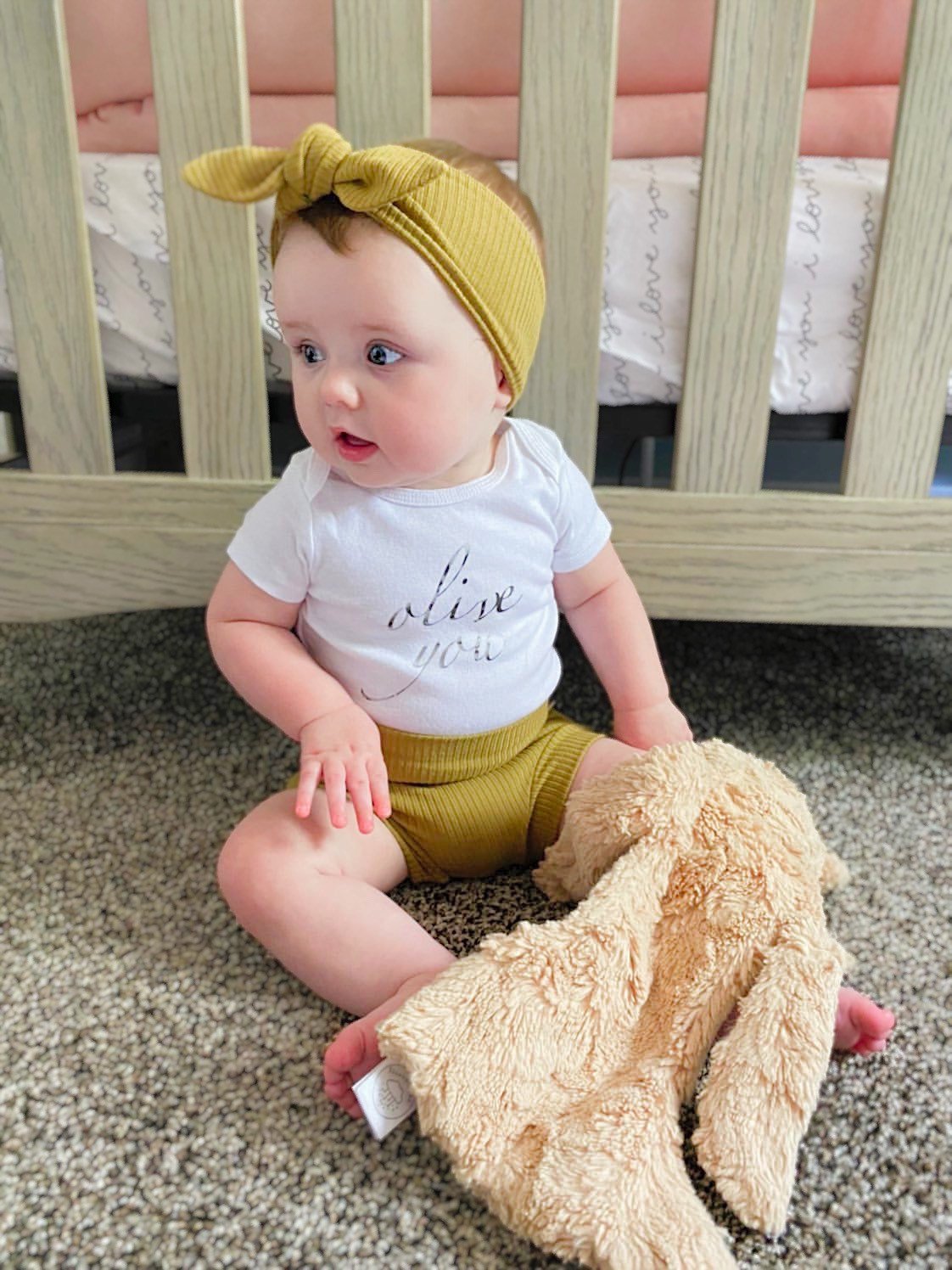 Vintage Olive Rib Bummies and/or Headbands