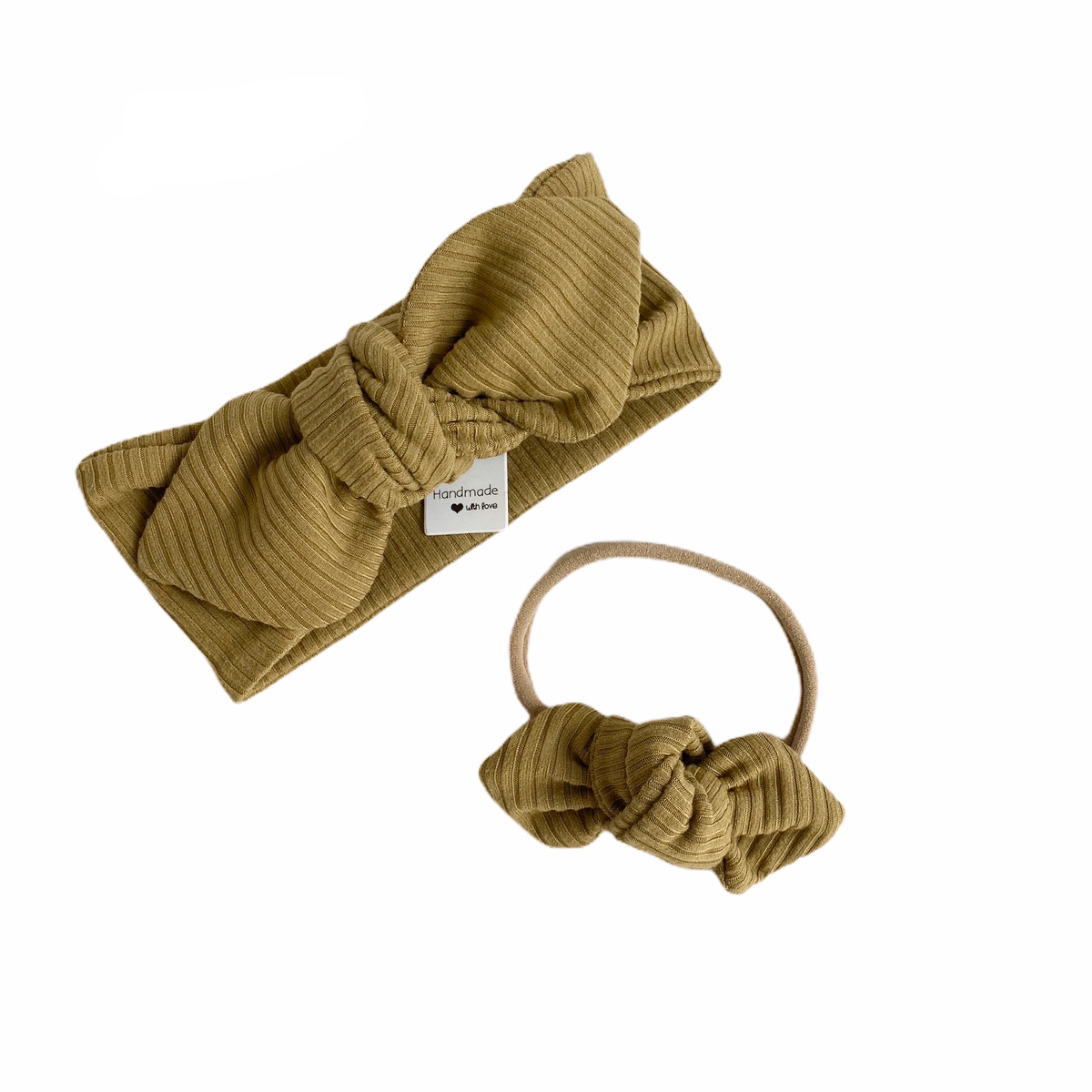 Vintage Olive Rib Bummies and/or Headbands