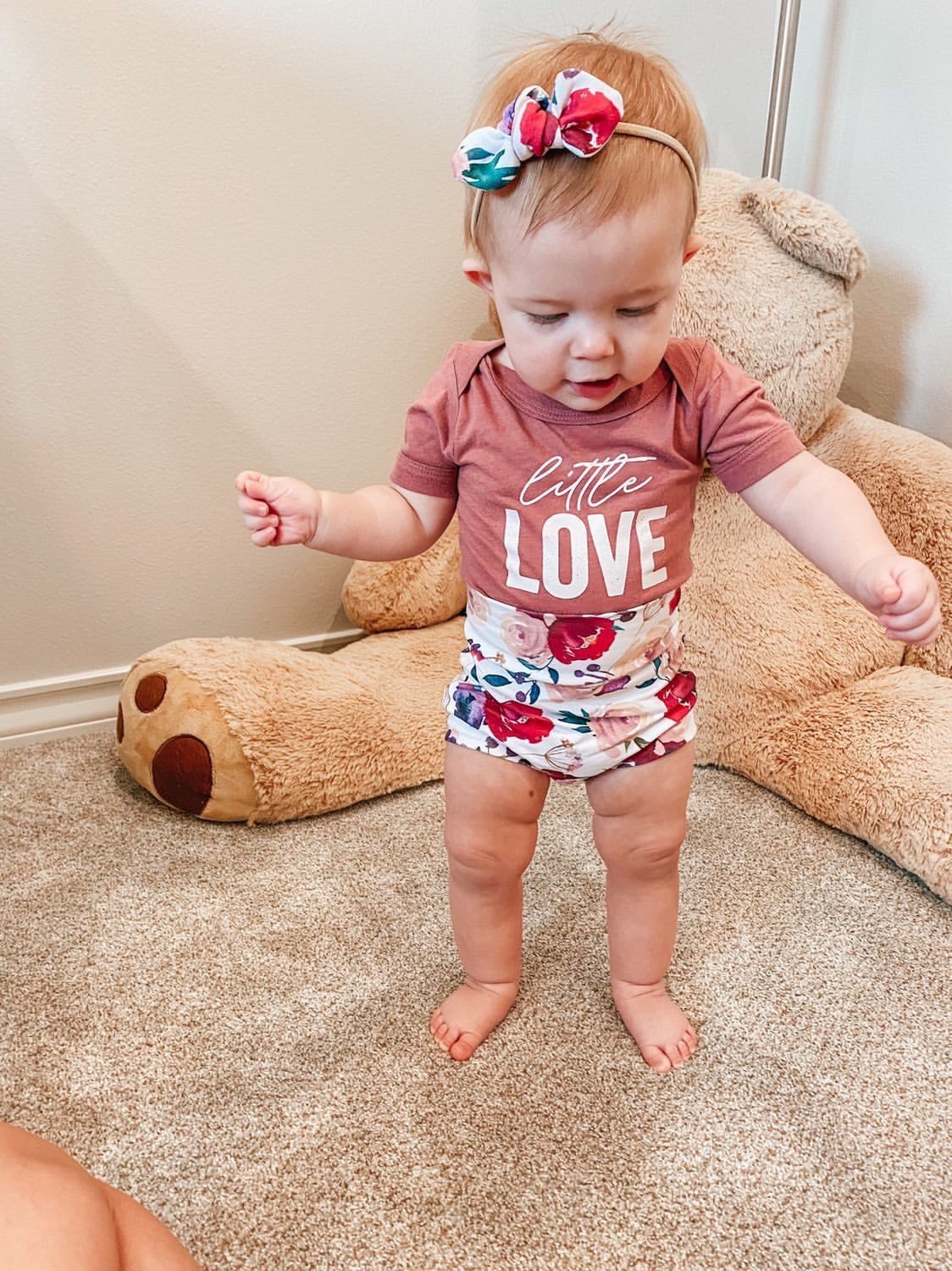 Burgundy Watercolor Floral Bummies