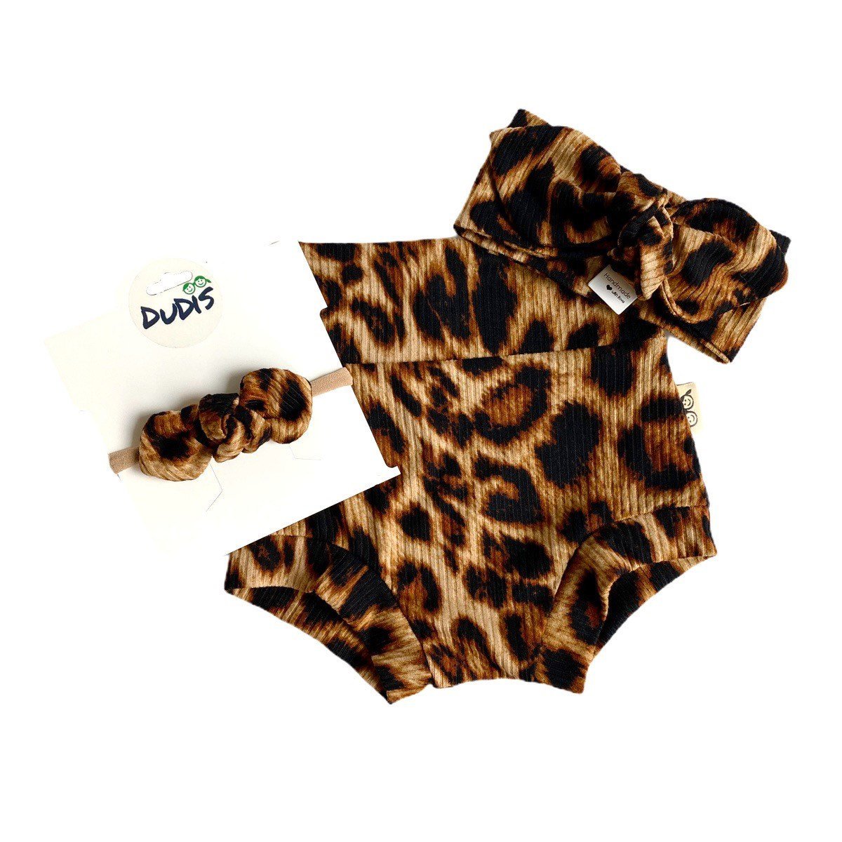 Brown Cheetah Rib Bummies and/or Headbands