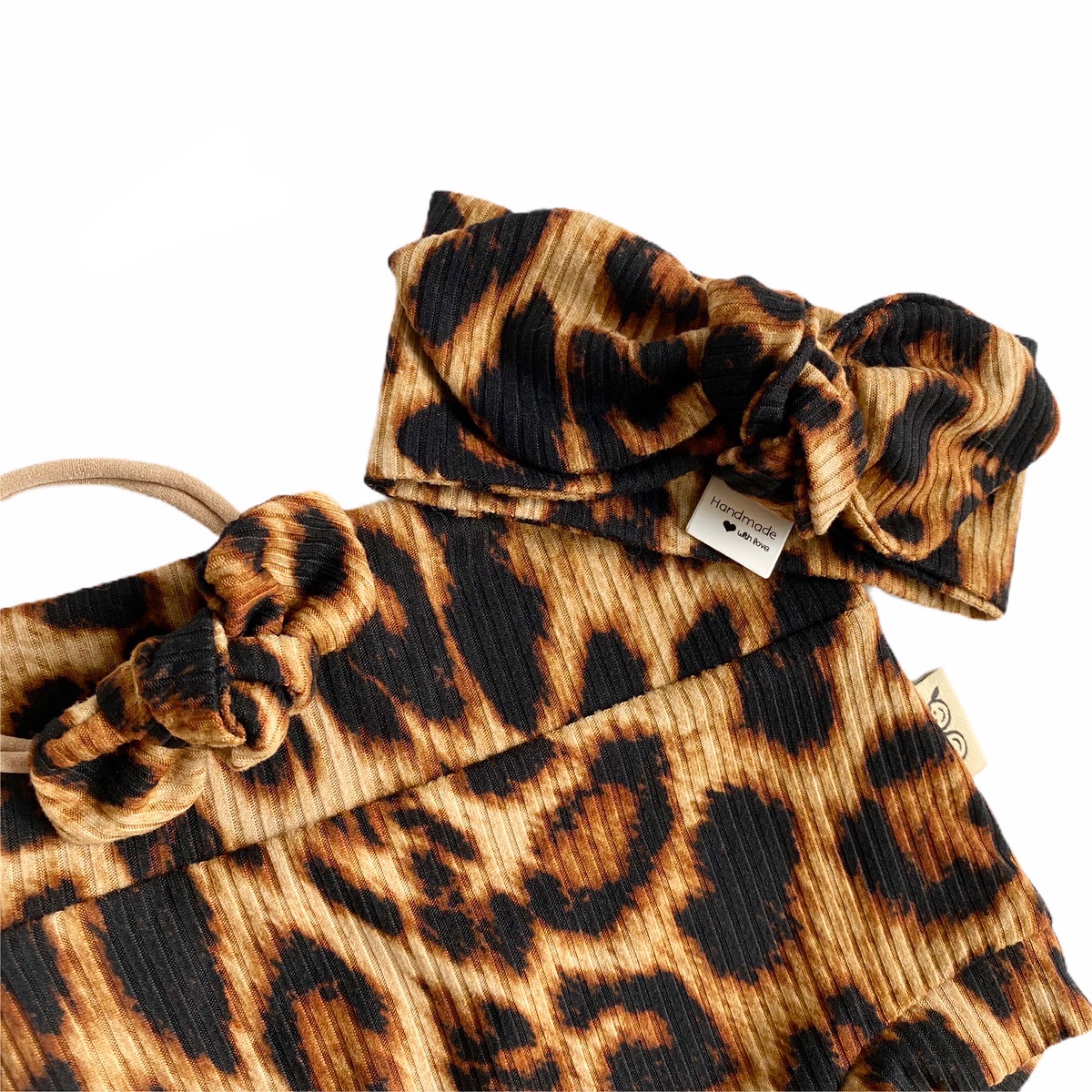 Brown Cheetah Rib Bummies and/or Headbands