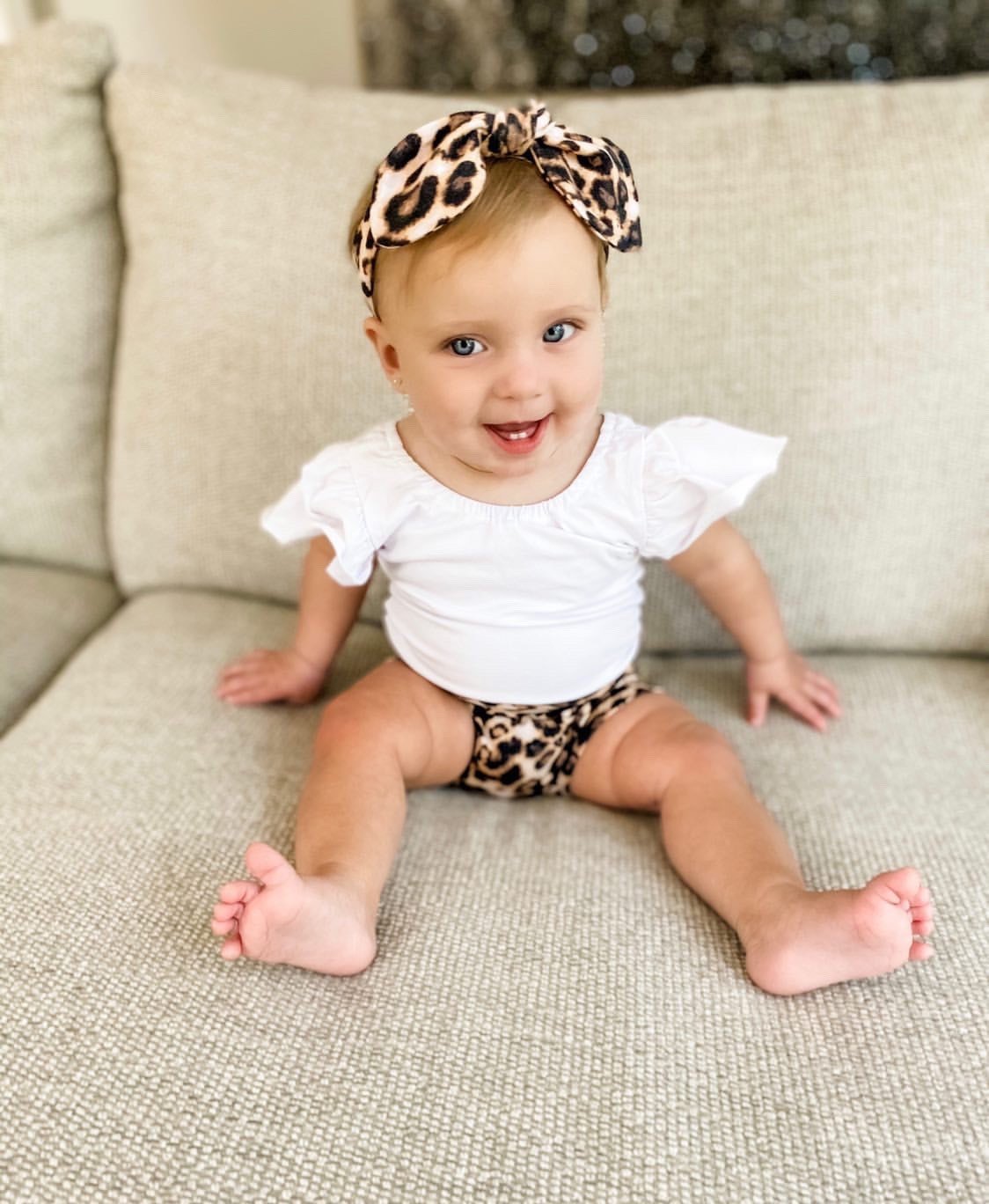 Tan Black Leopard Spot Bummies and/or Headband