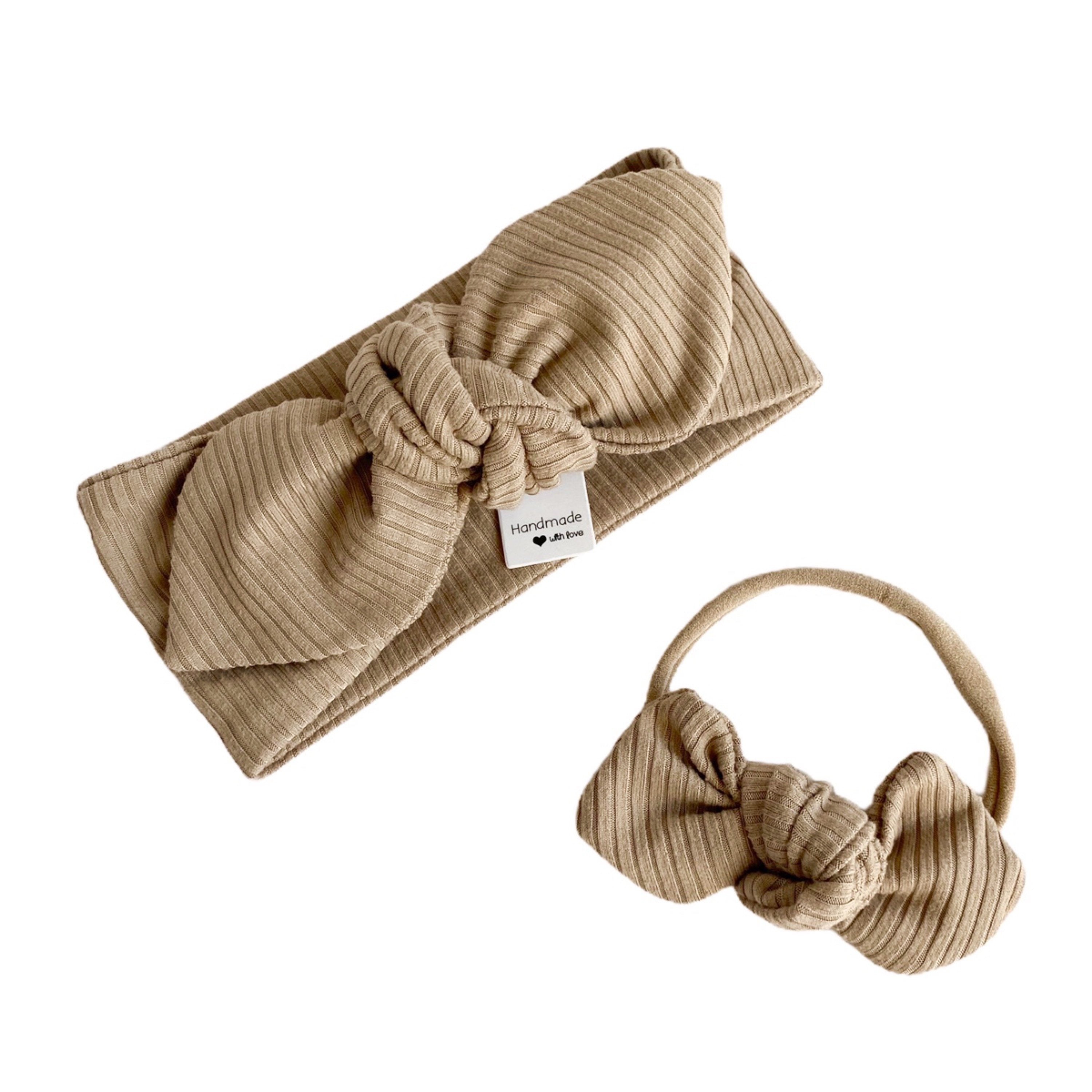 Latte Ribbed Headbands