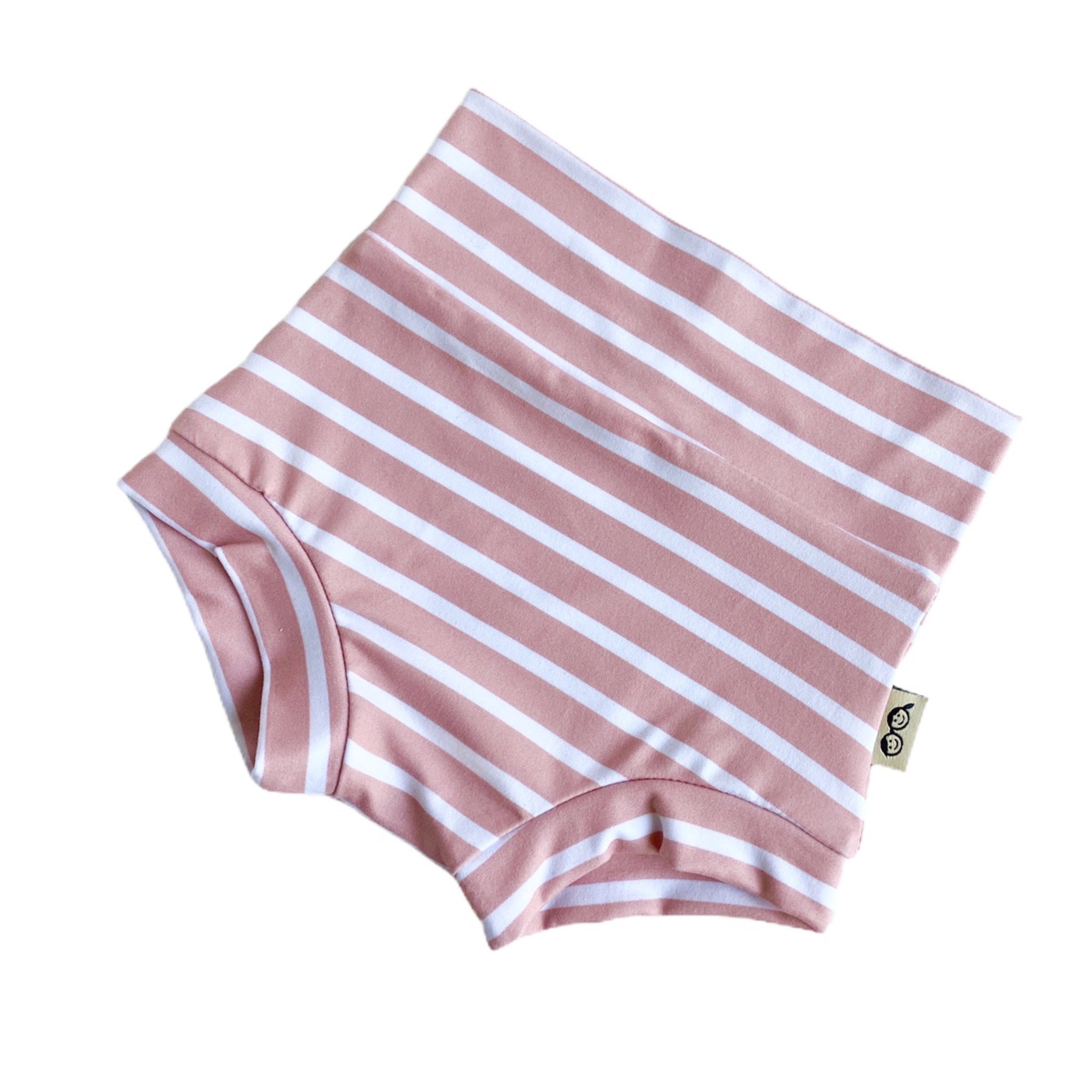 Blush Pink Striped Bummies and/or Headbands