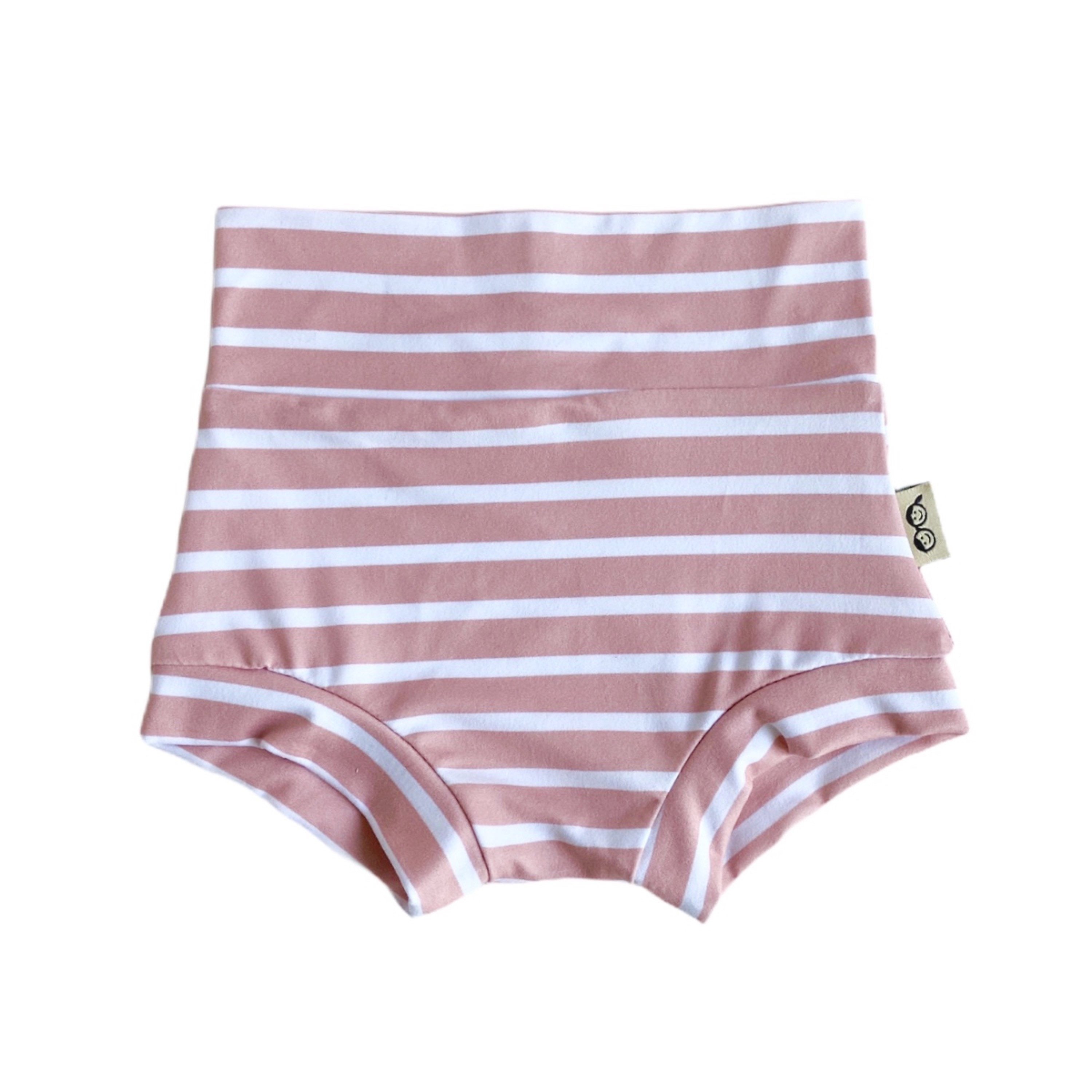 Blush Pink Striped Bummies and/or Headbands