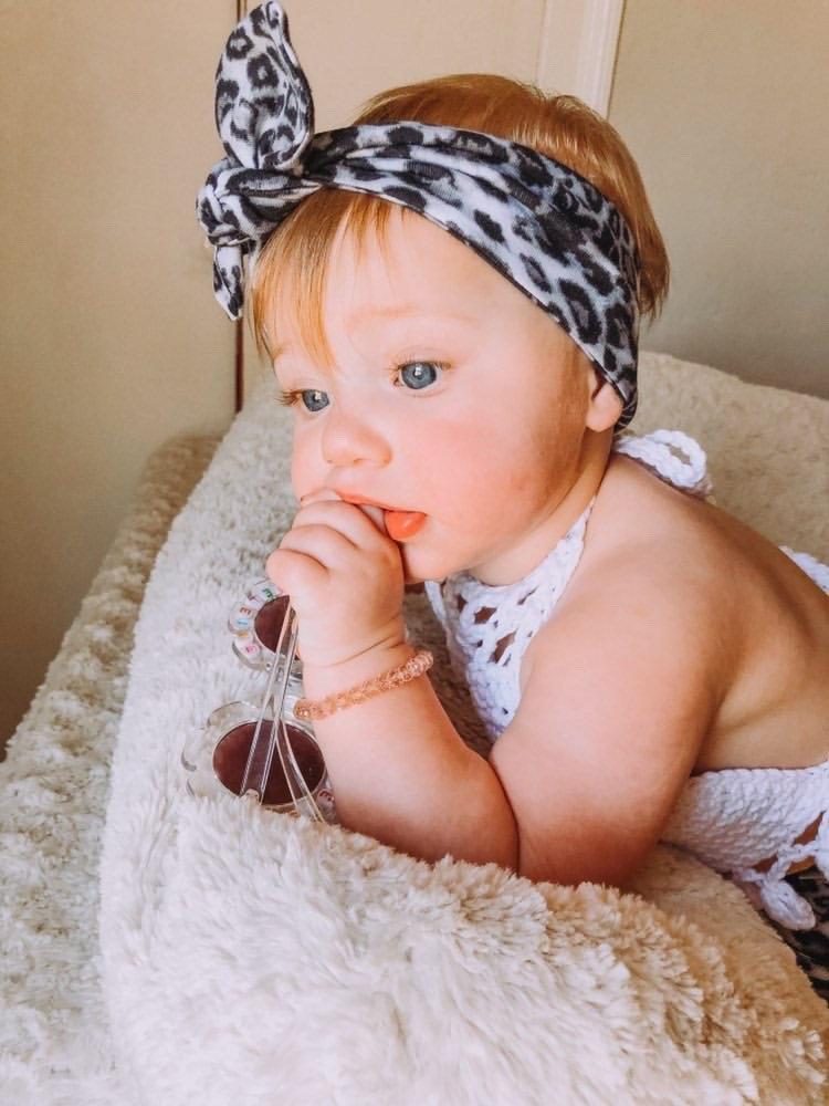 Gray Black Leopard Spot Leggings and/or Headbands