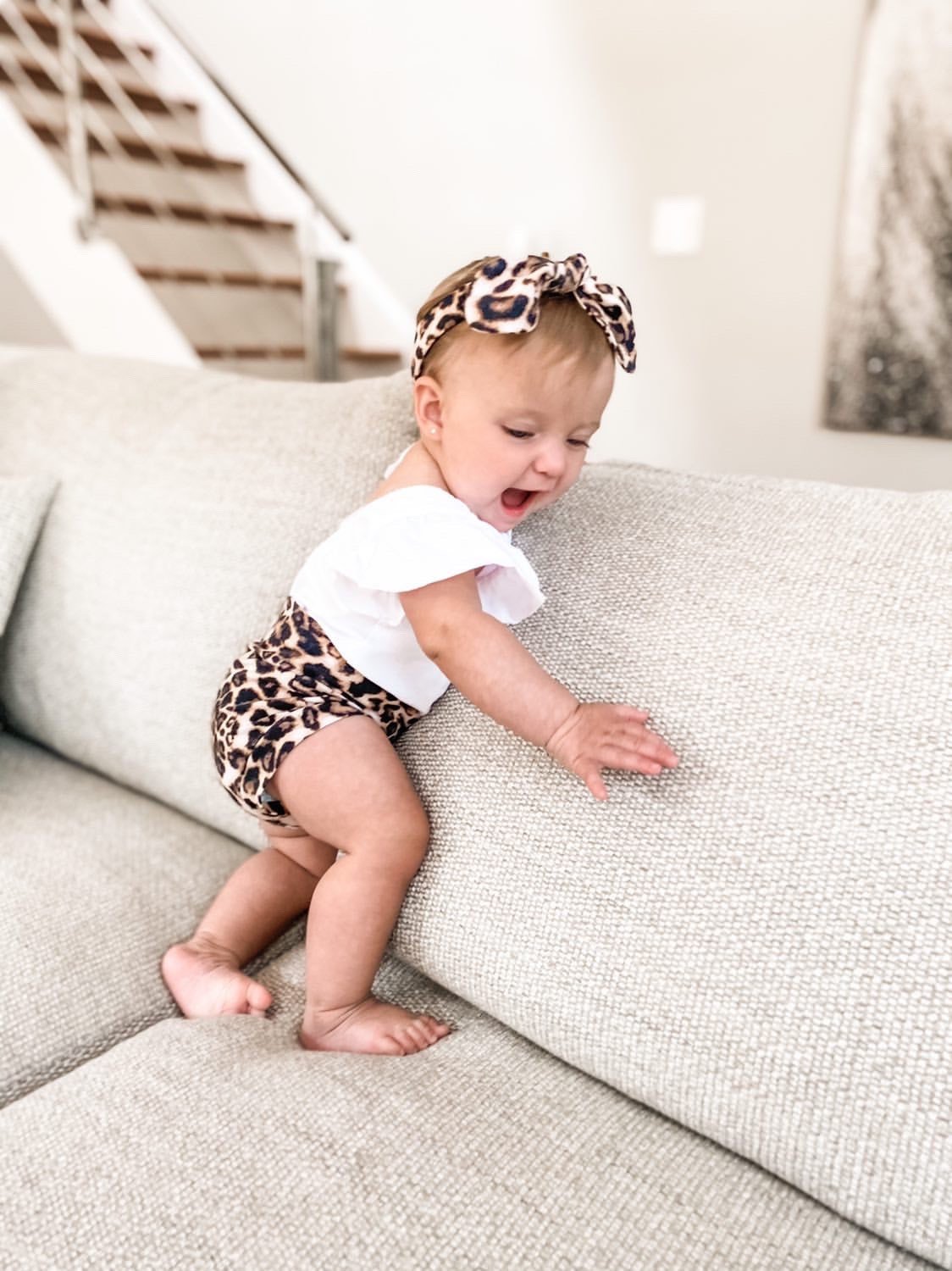 Tan Black Leopard Spot Bummies and/or Headband
