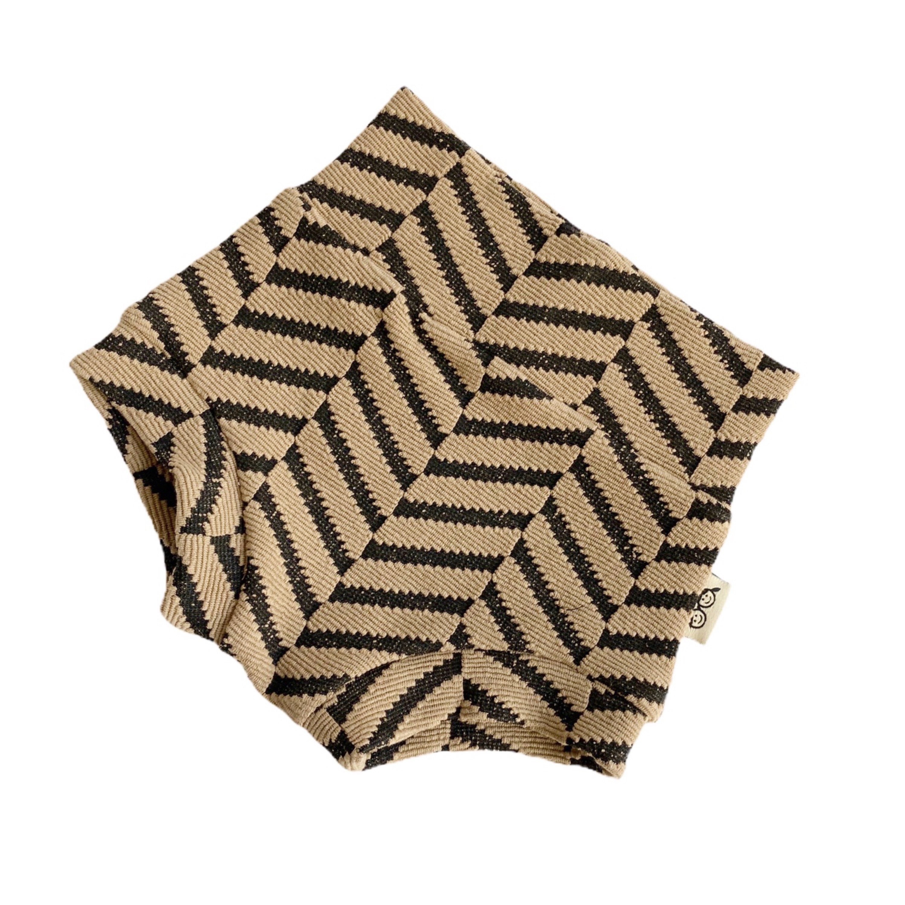 Tan & Black Chevron Bummies