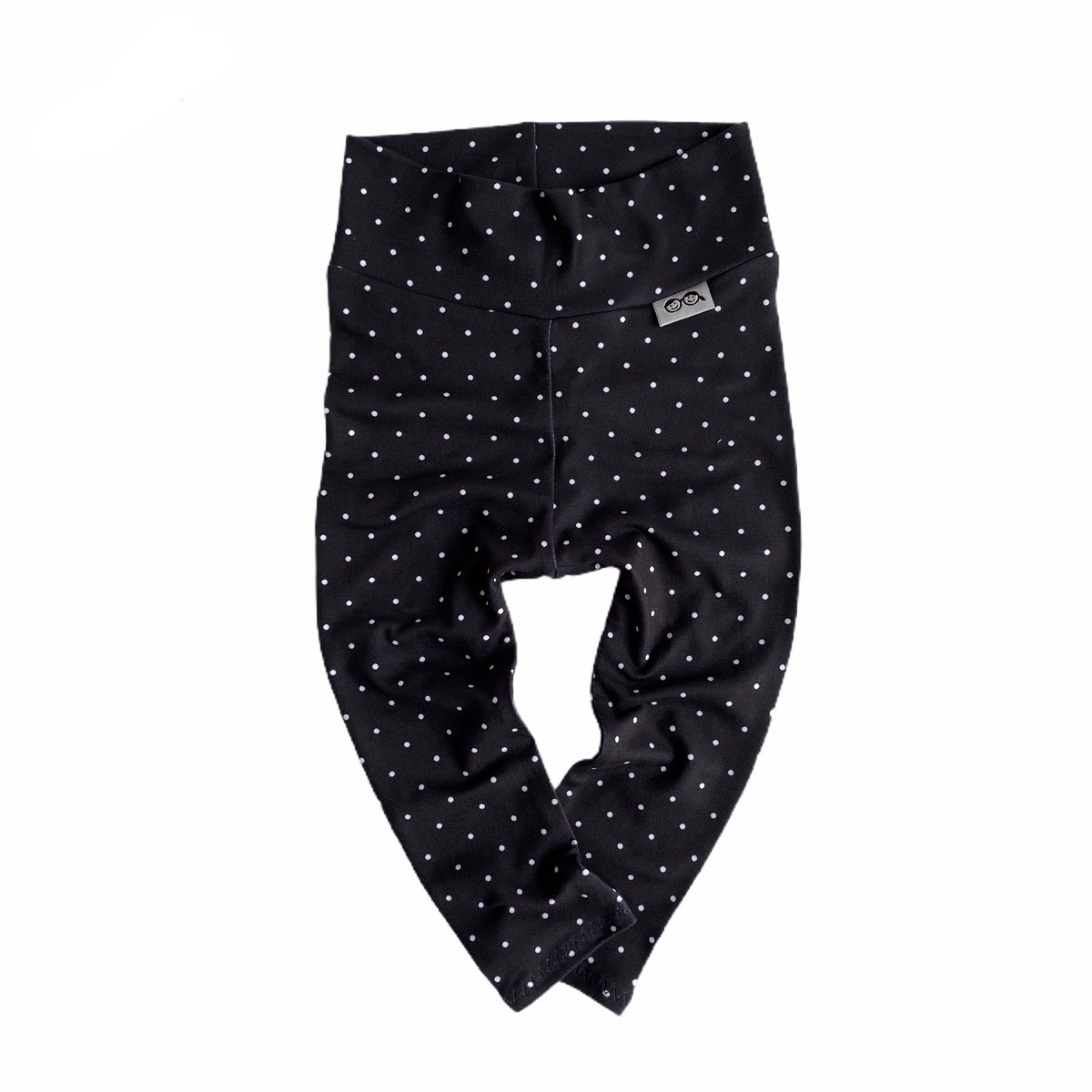 Black and White Polka Dot Leggings and/or Headbands