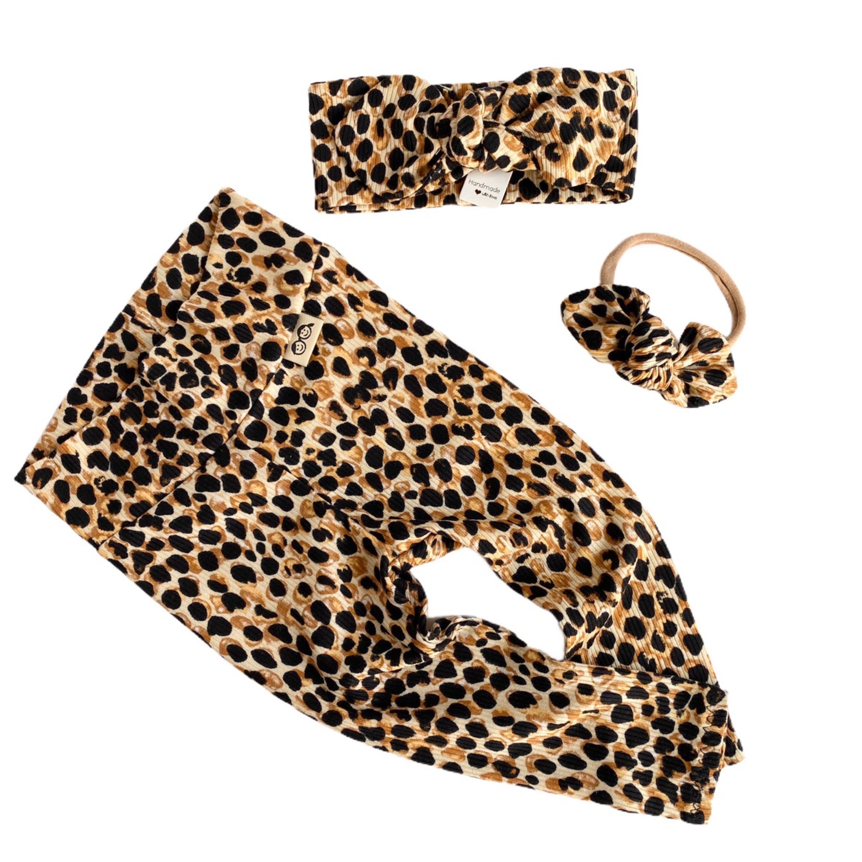 Brown/Tan Spot Rib Leggings and/or Headbands