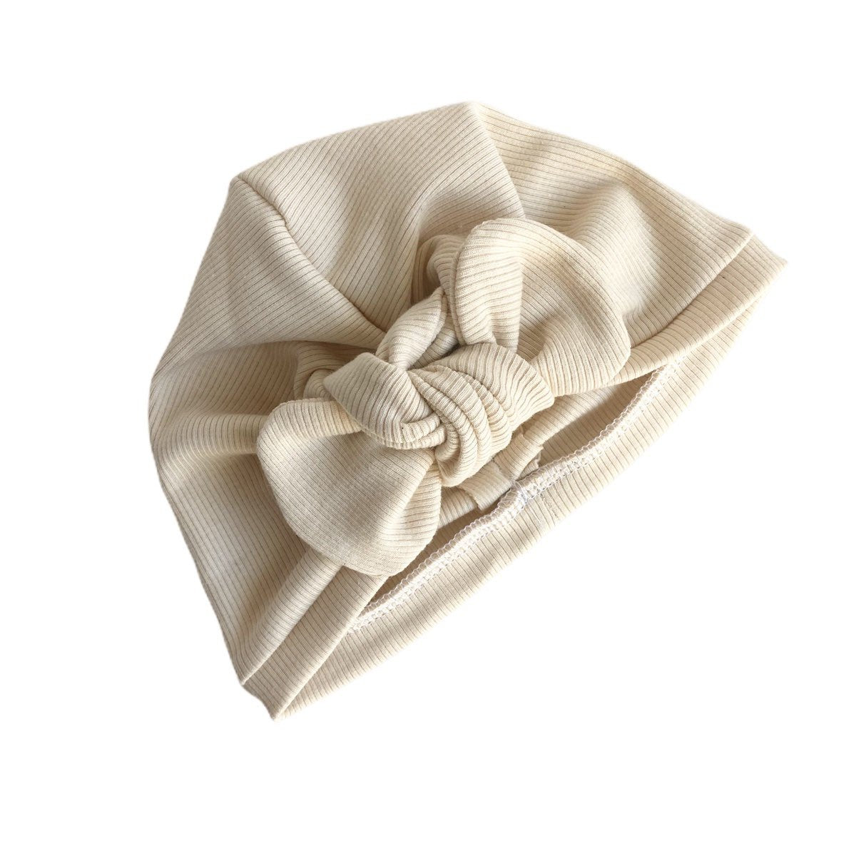 Cream Ribbed - Turban Hat