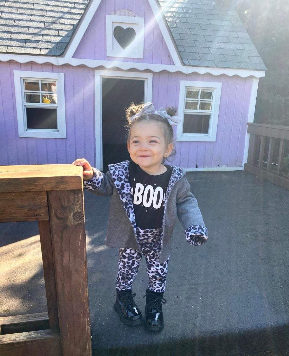 Gray Black Leopard Spot Leggings and/or Headbands