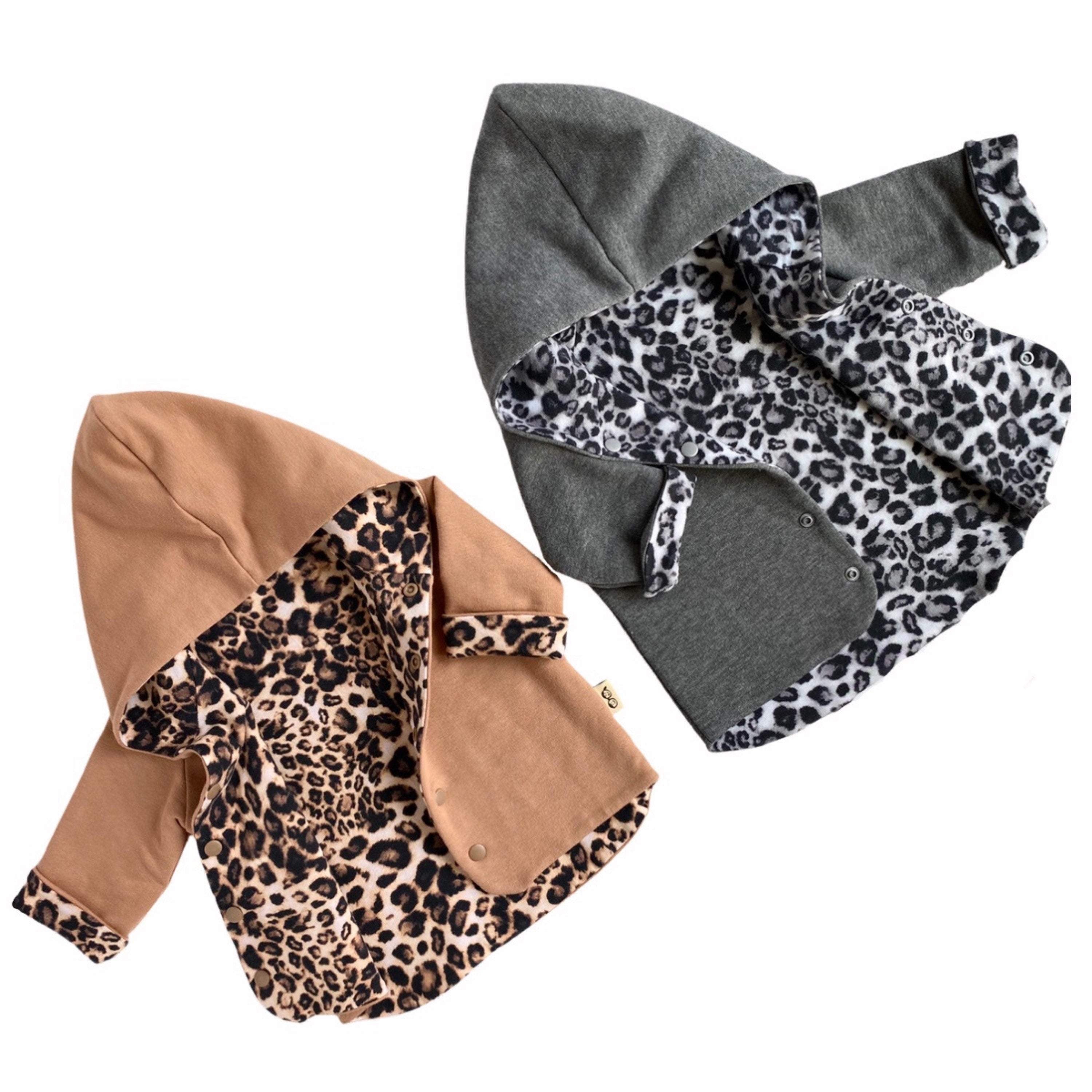 Camel & Tan Cheetah Hooded Jacket