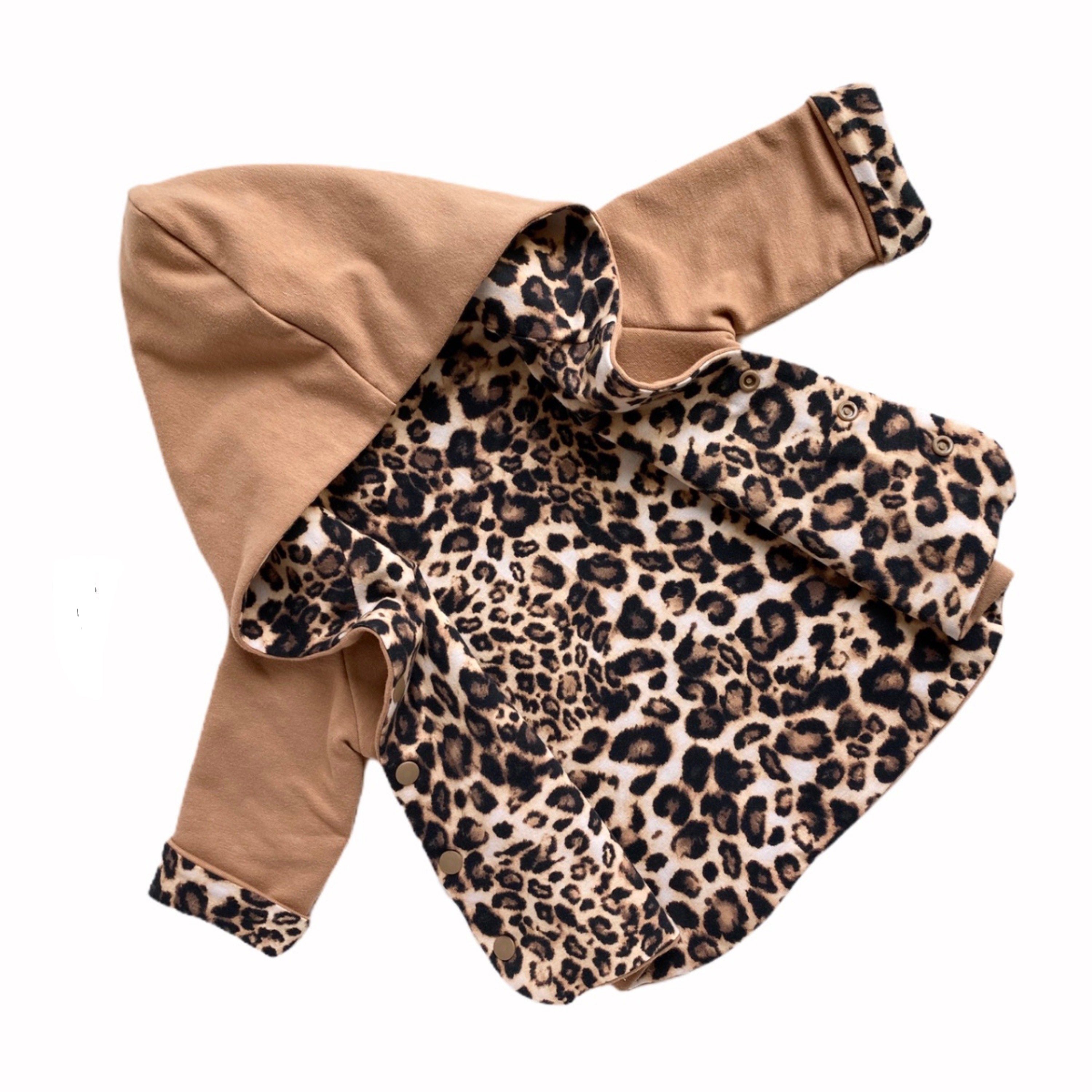 Camel & Tan Cheetah Hooded Jacket