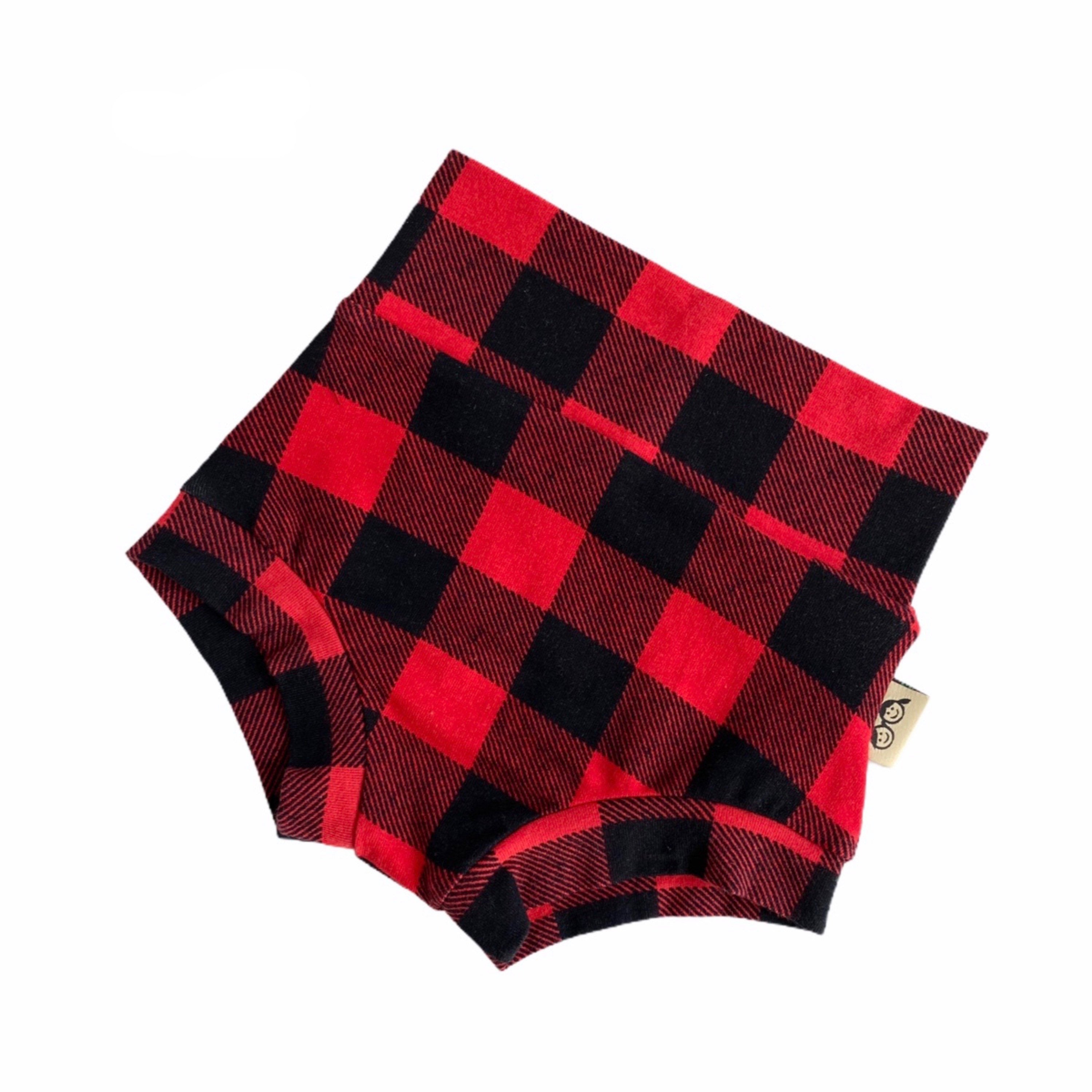 Red buffalo plaid baby bummies, handmade unisex diaper cover perfect for holiday outfits and everyday wear.