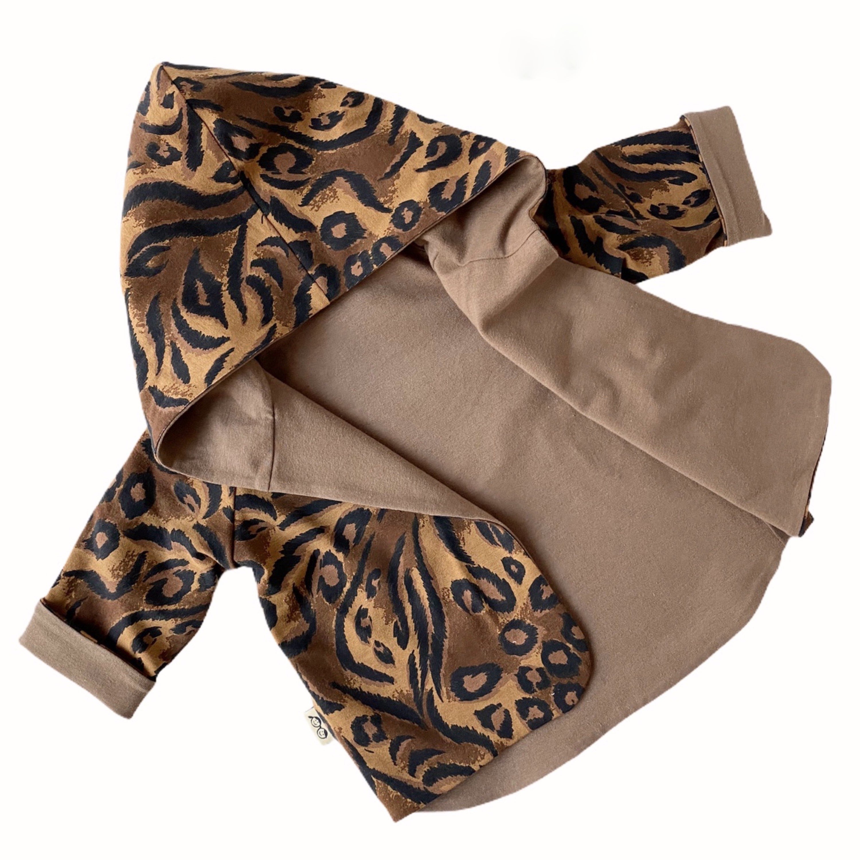 Wild Zebra & Mocha Hooded Jacket
