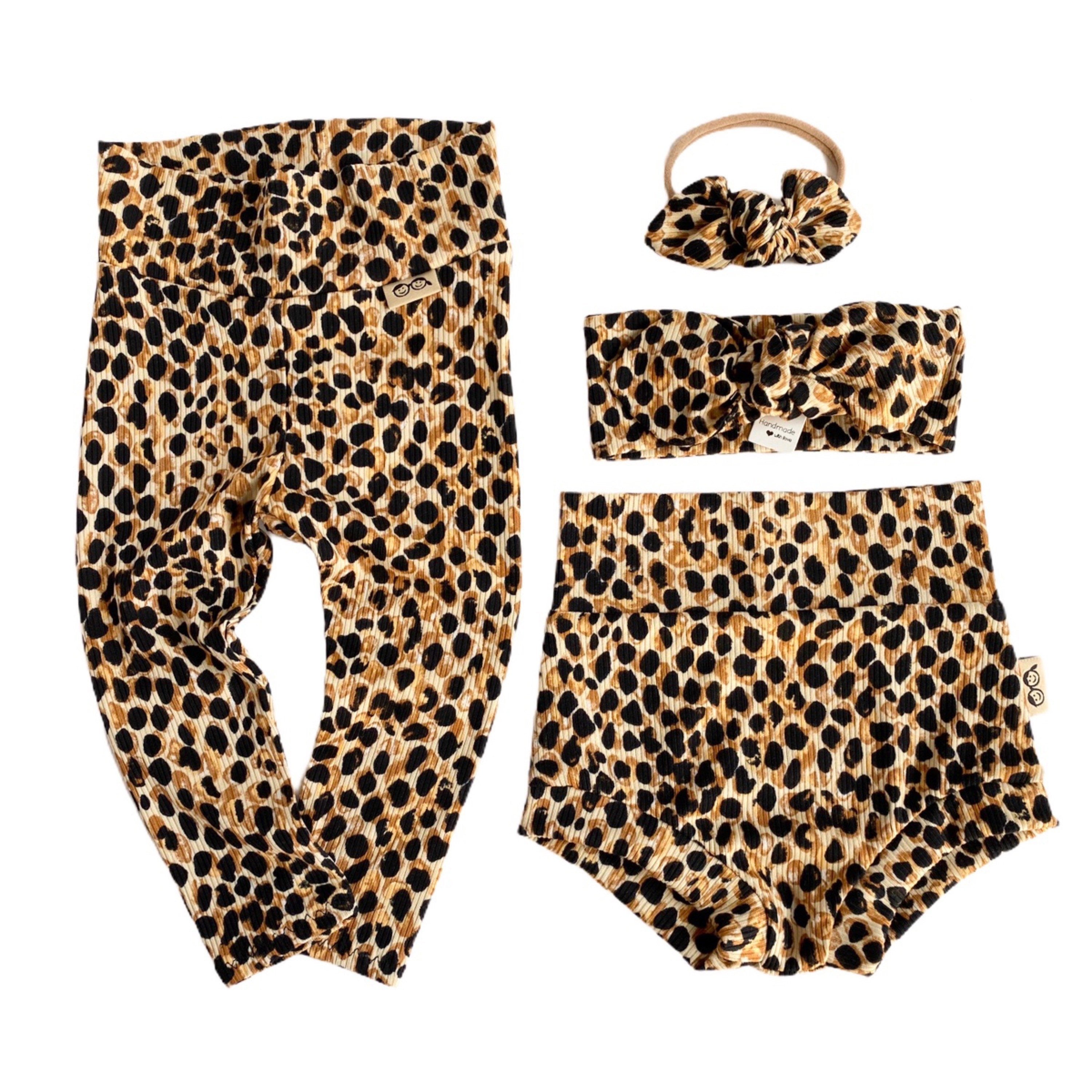 Brown/Tan Spot Rib Leggings and/or Headbands