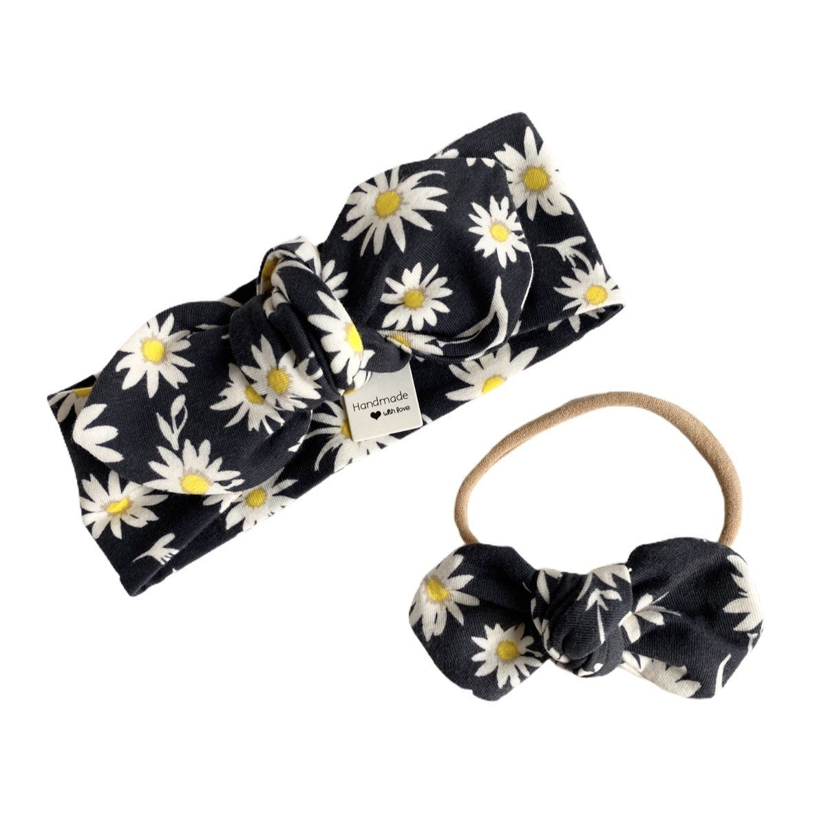 Daisies on Off Black Bummies and/or Headbands