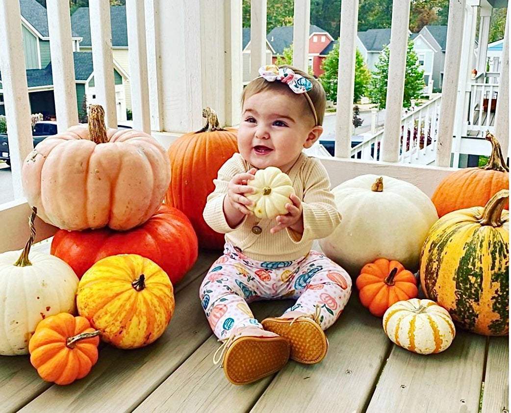 Polka Dot Pumpkins Leggings