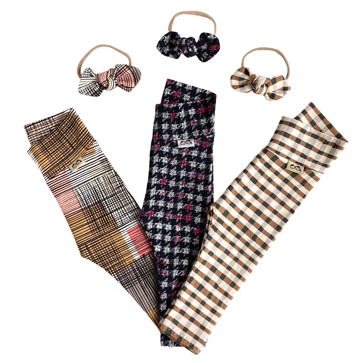 Houndstooth Leggings and/or Headbands