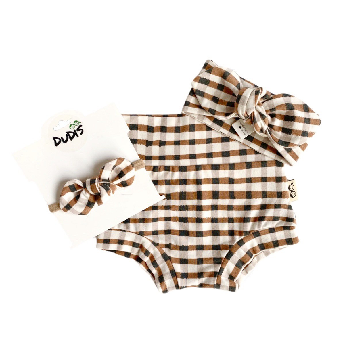 Fall Gingham Bummies and/or Headbands