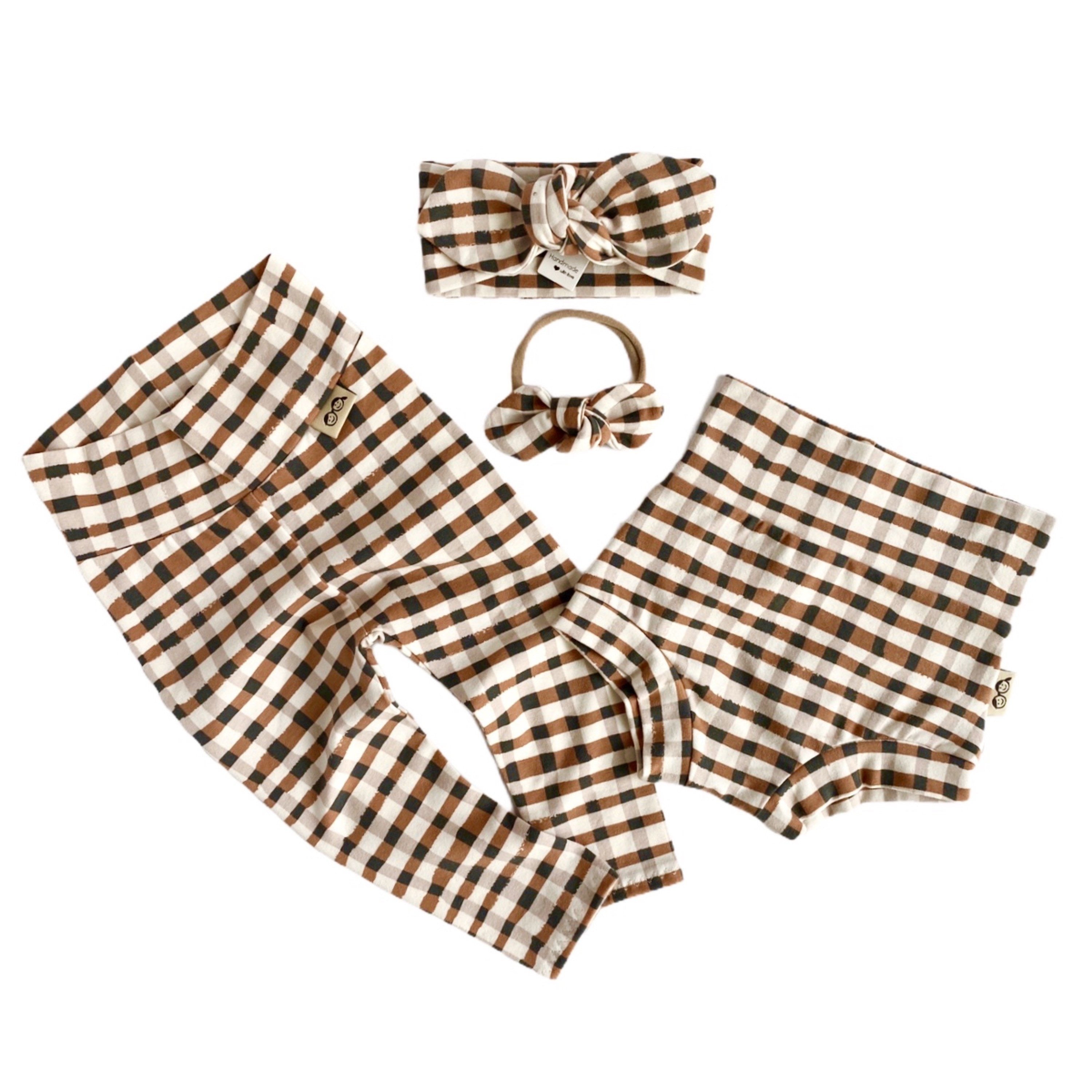 Fall Gingham Bummies and/or Headbands