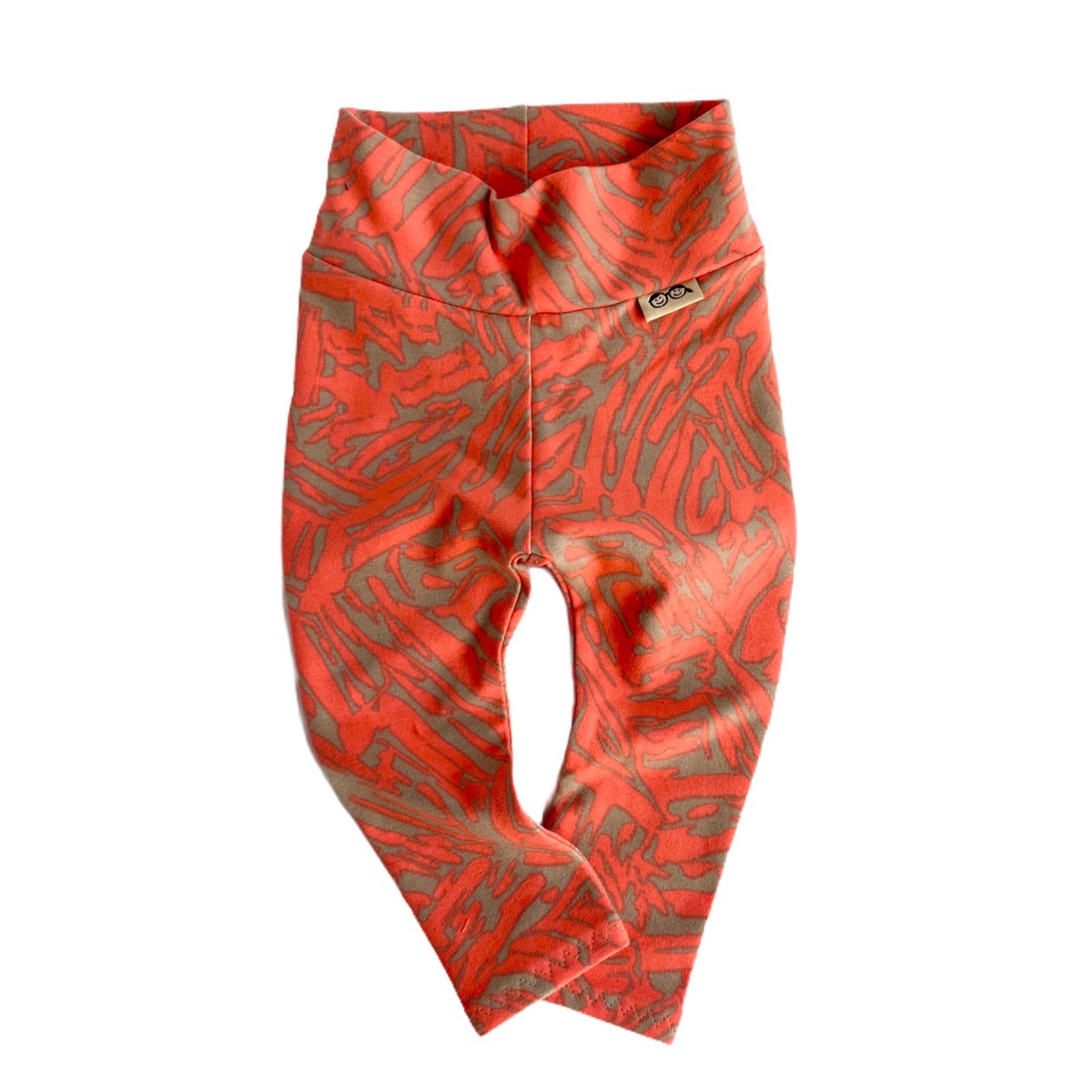 Coral Tan Zebra Leggings