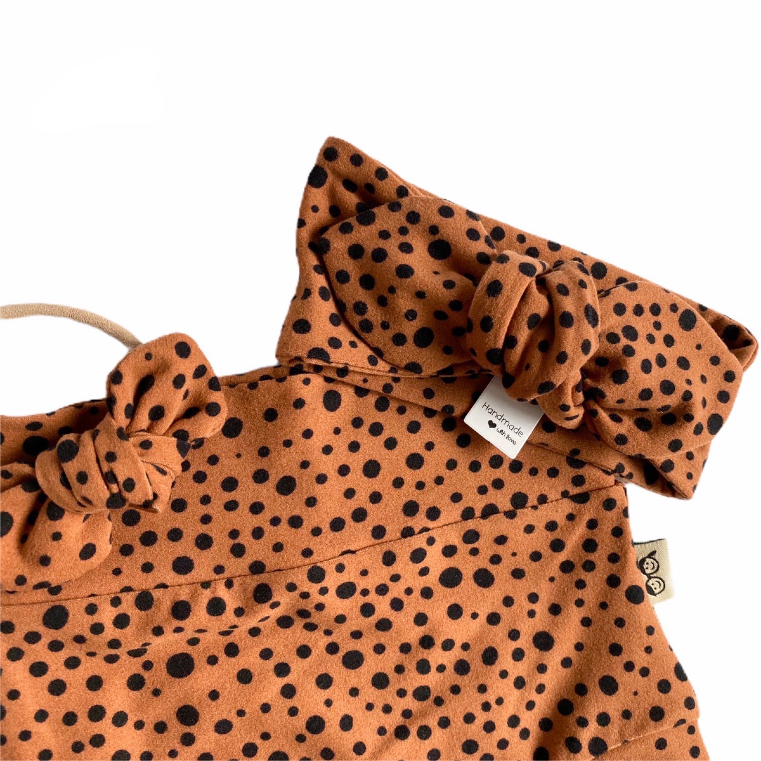 Tan Abstract Micro Dot Bummies and/or Headbands