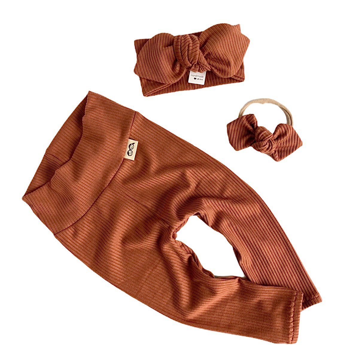 Rust Rib Leggings and/or Headbands